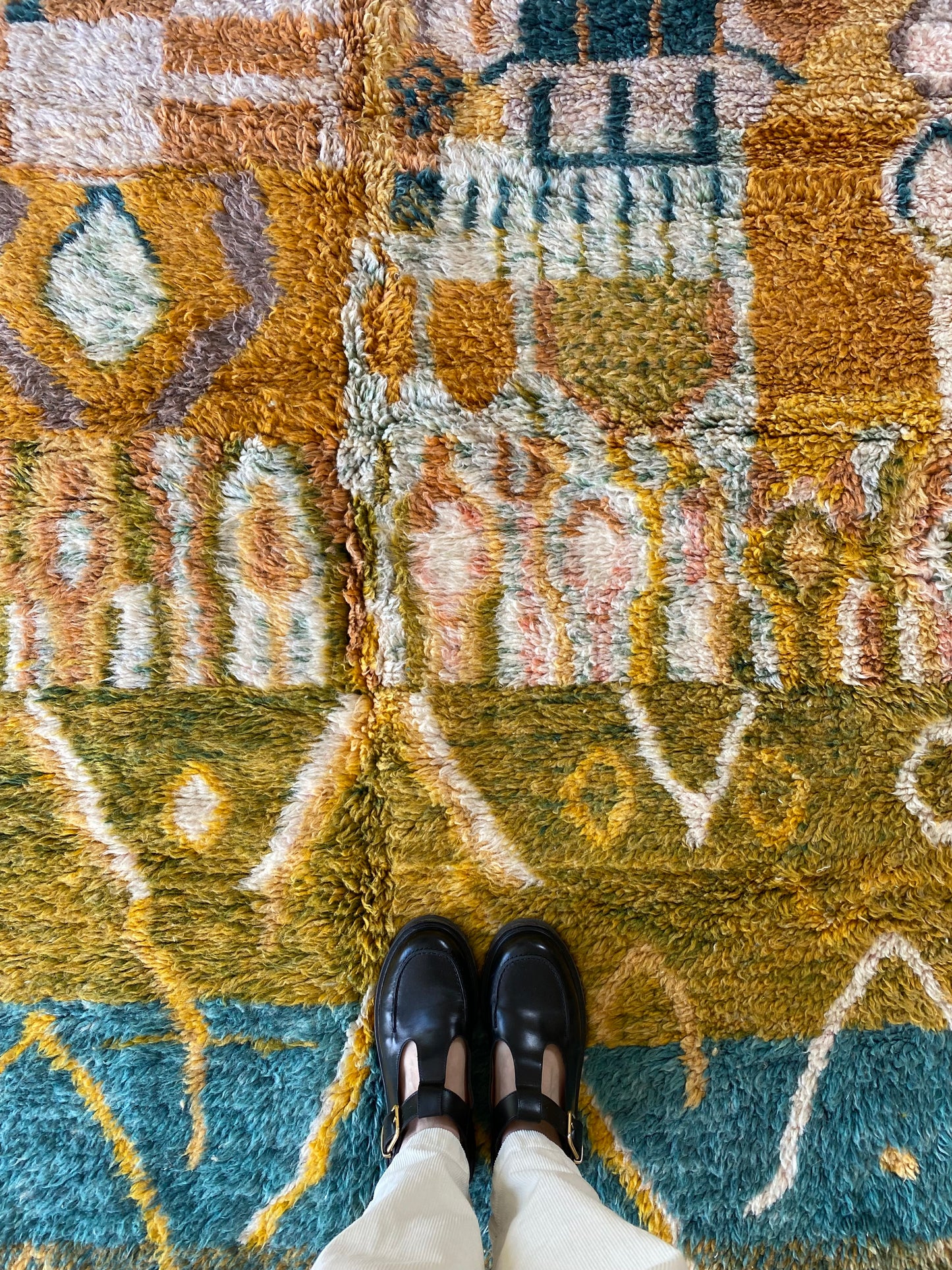 Beni Ouarain Moroccan Colorful Rug (893) 254x154cm - The Hague