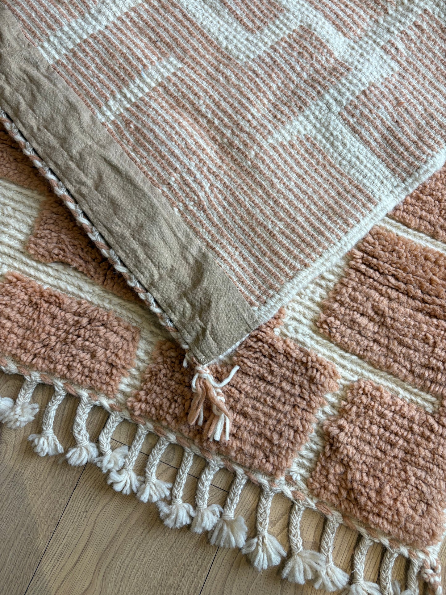 Wall Hanging Moroccan Rug (997) 153x100cm - Blush