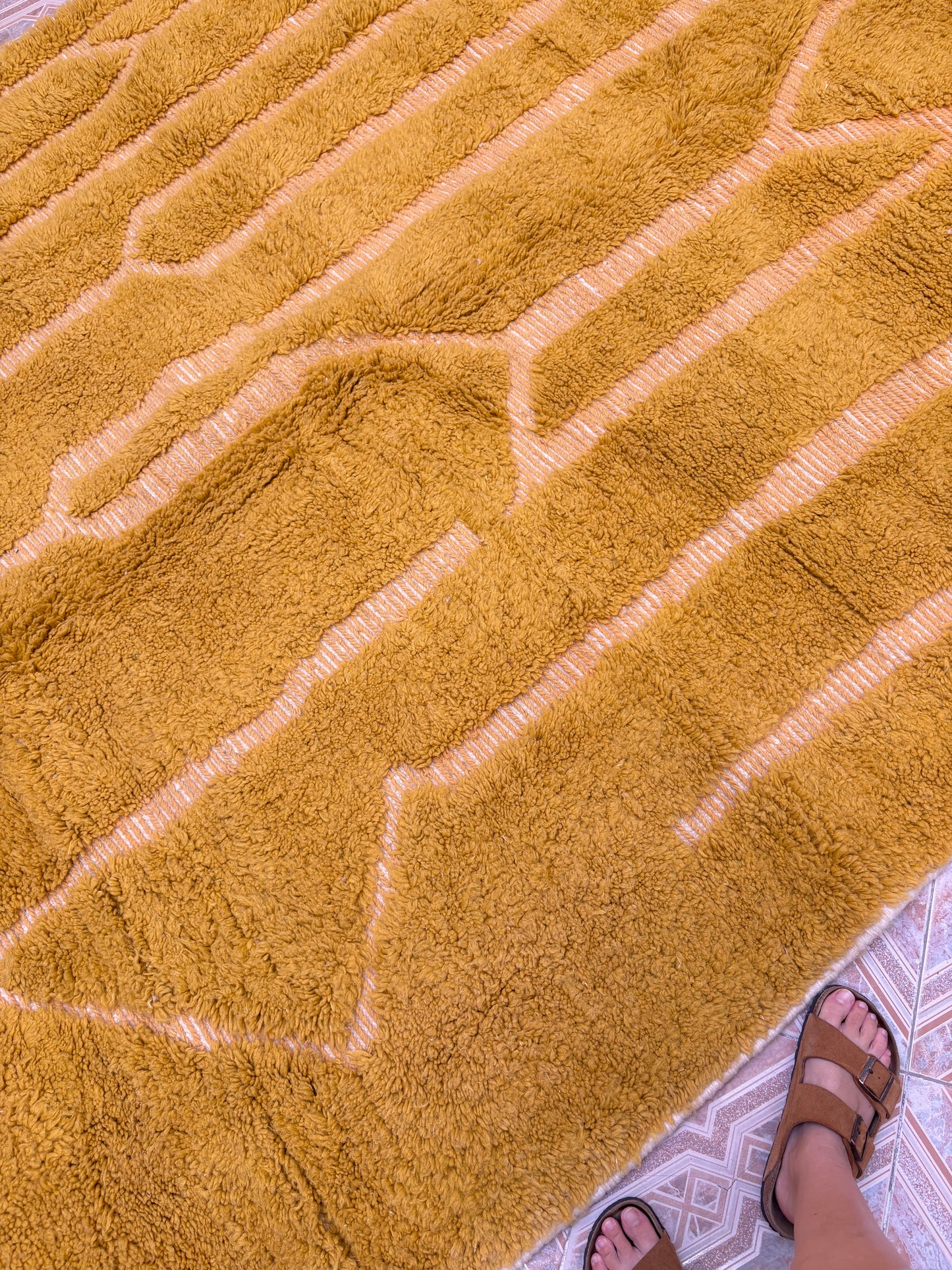 Beni Ouarain Moroccan Colorful Rug (970) 290x205 - Honey