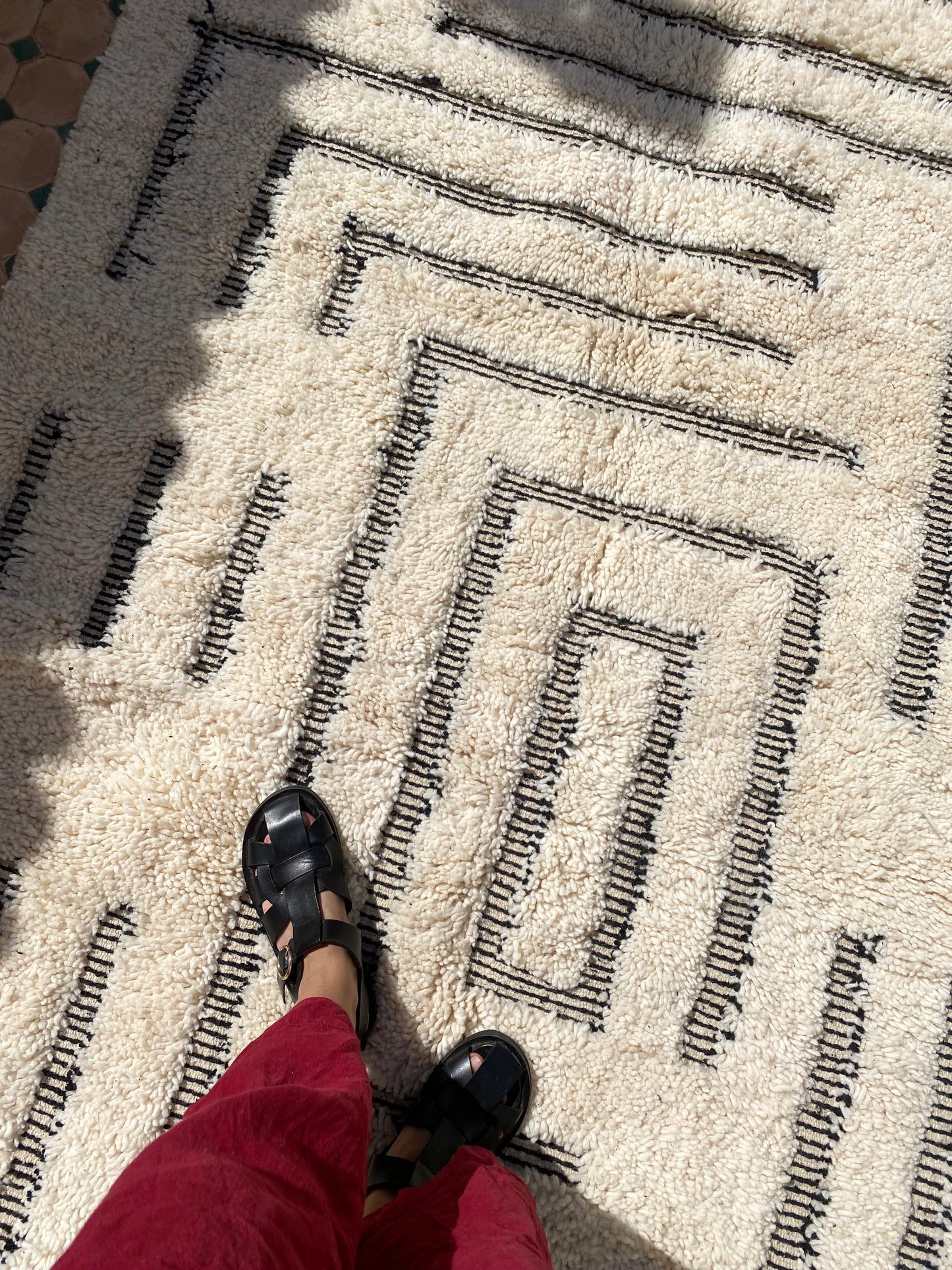 White Berber Wool Rug (362) 250x155cm