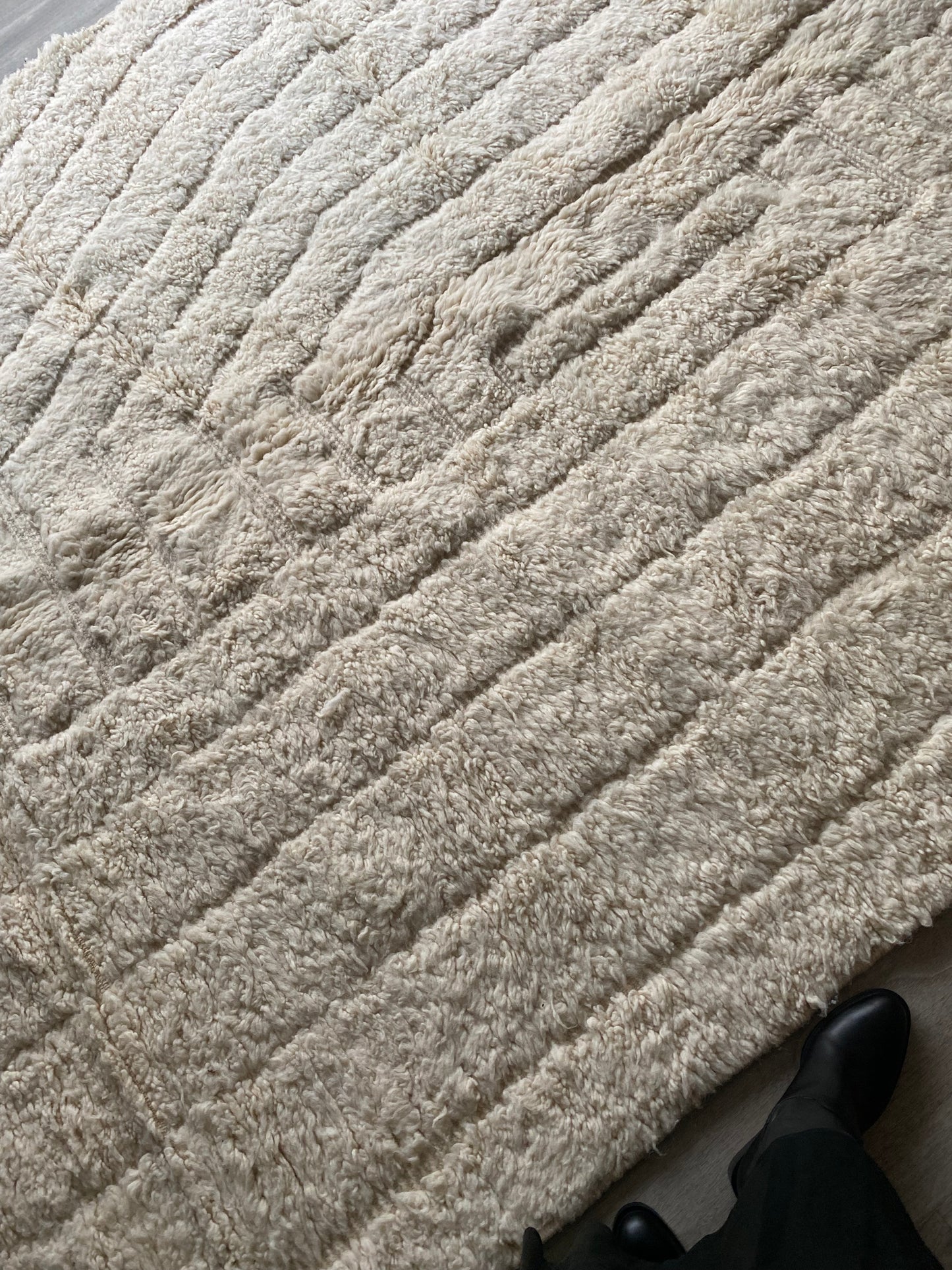 White Berber Wool Rug (415) 310x214cm - Starlight