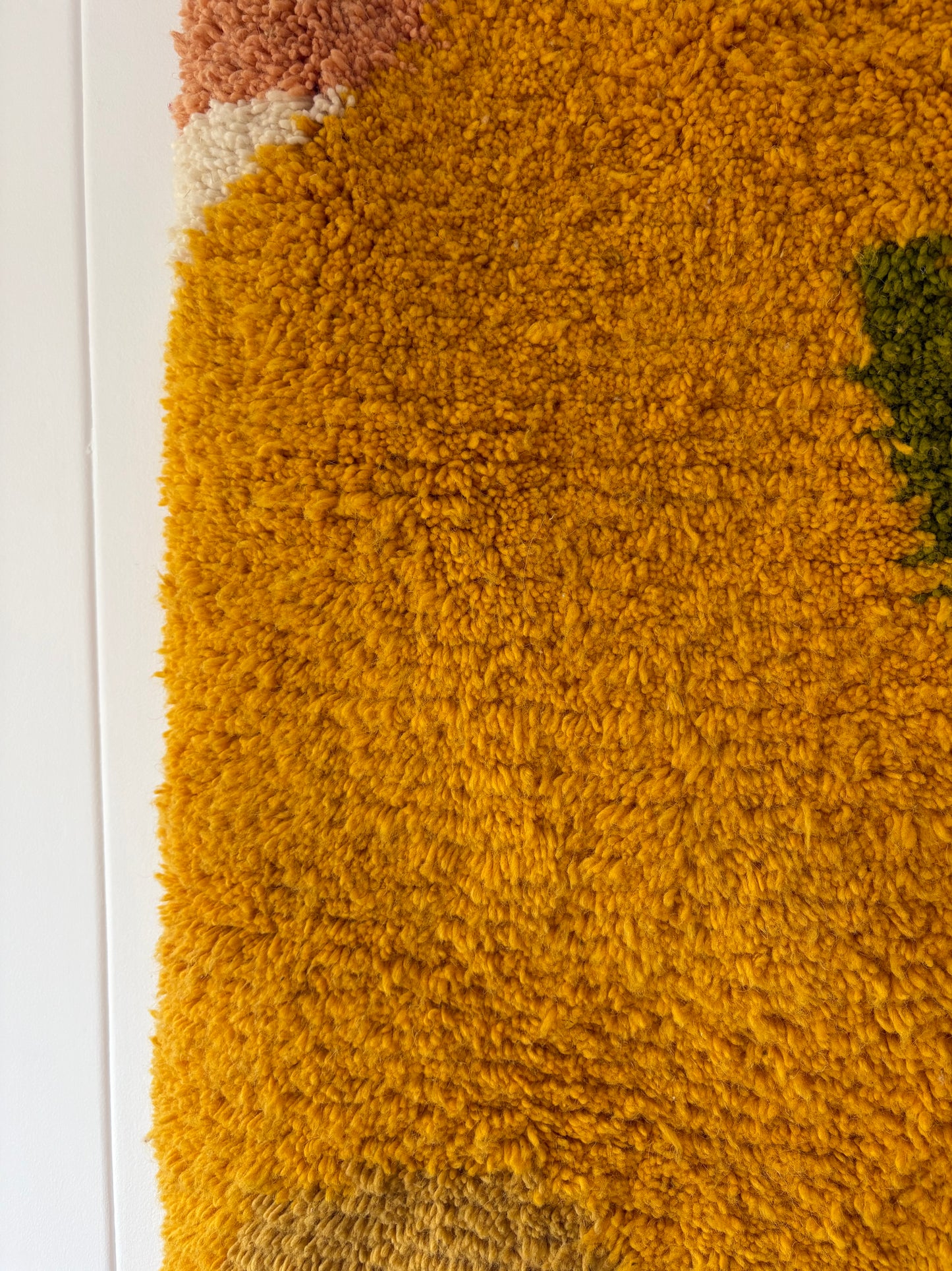 Wall Hanging Moroccan Rug (995) 145x110cm - Pamplemousse Sorbet