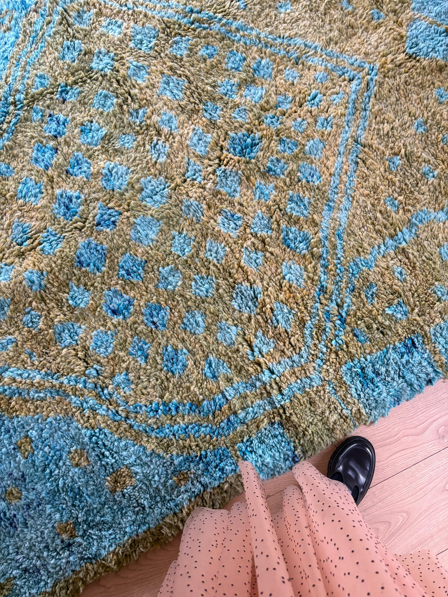 Beni Ouarain Moroccan Colorful Rug (771) 271x165cm - Peacock