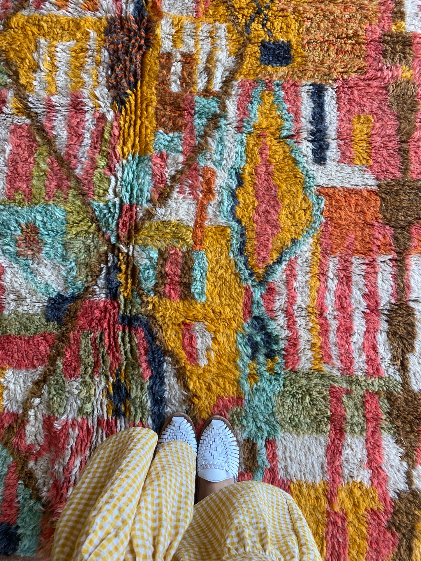 Beni Ouarain Moroccan Colorful Rug (356) 255x160 - Summer