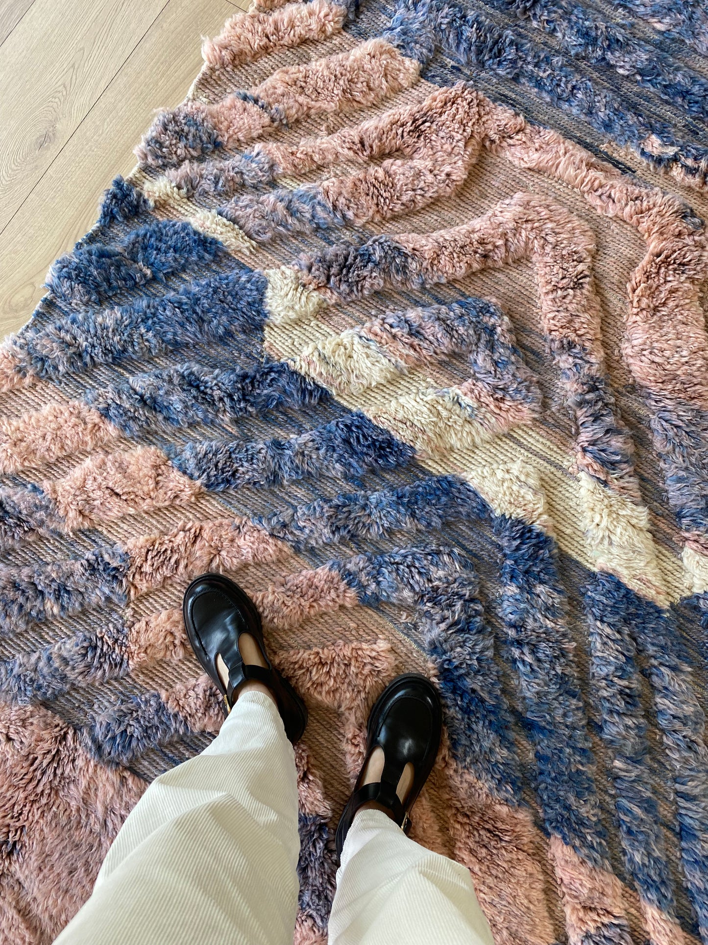 Beni Ouarain Moroccan Colorful Rug (897) 242x156cm - Swiftie