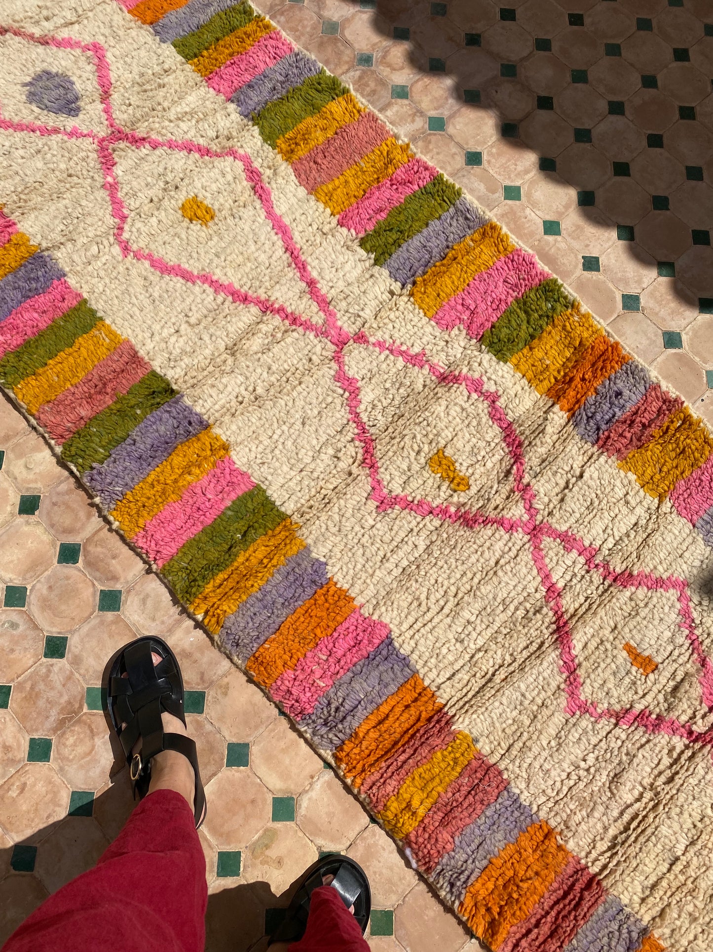 Boujaad Moroccan Colorful Runner Rug (368) 320x83cm