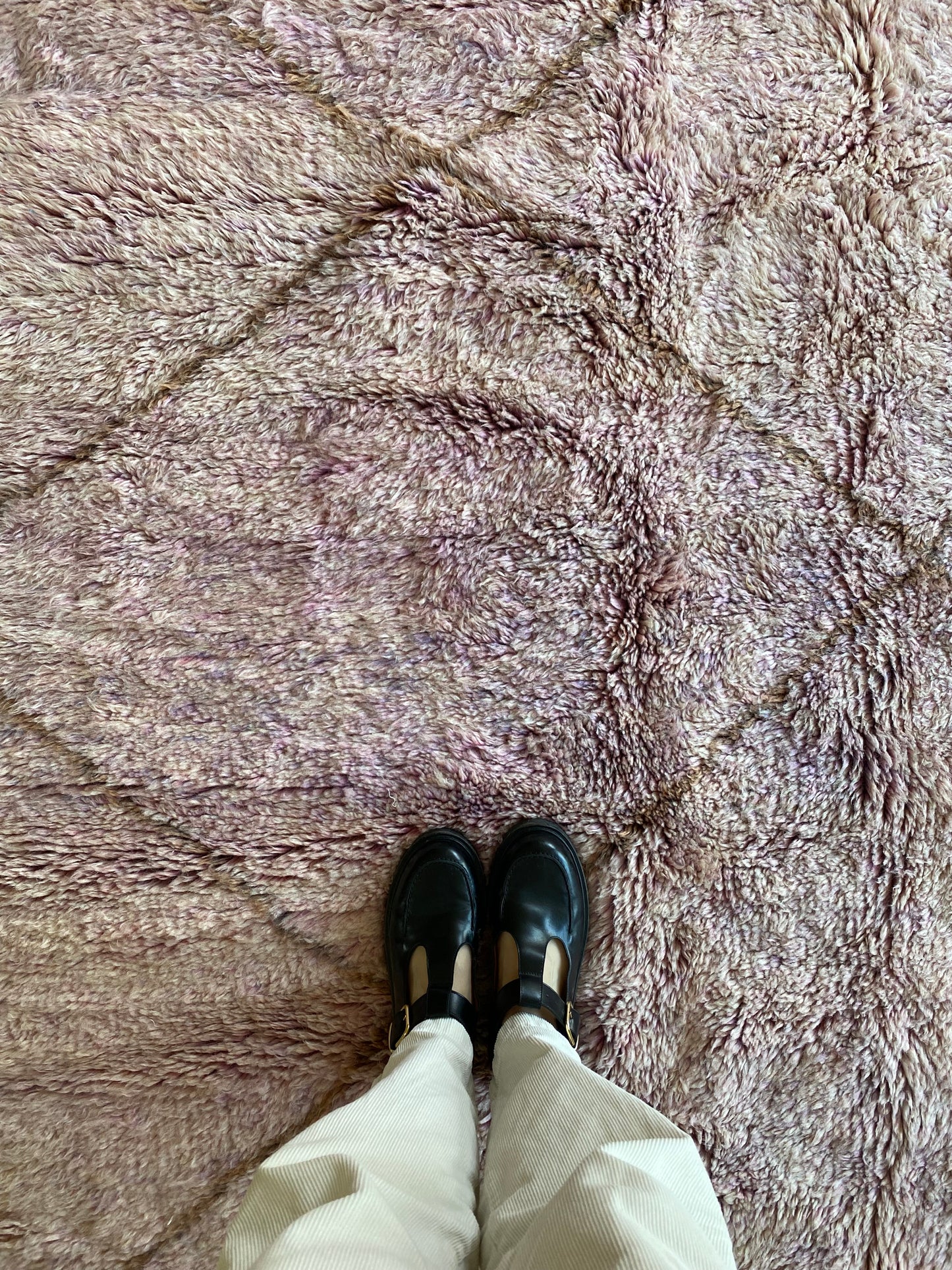 Beni Ouarain Moroccan Colorful Rug (910) 295x212cm - Purple heart