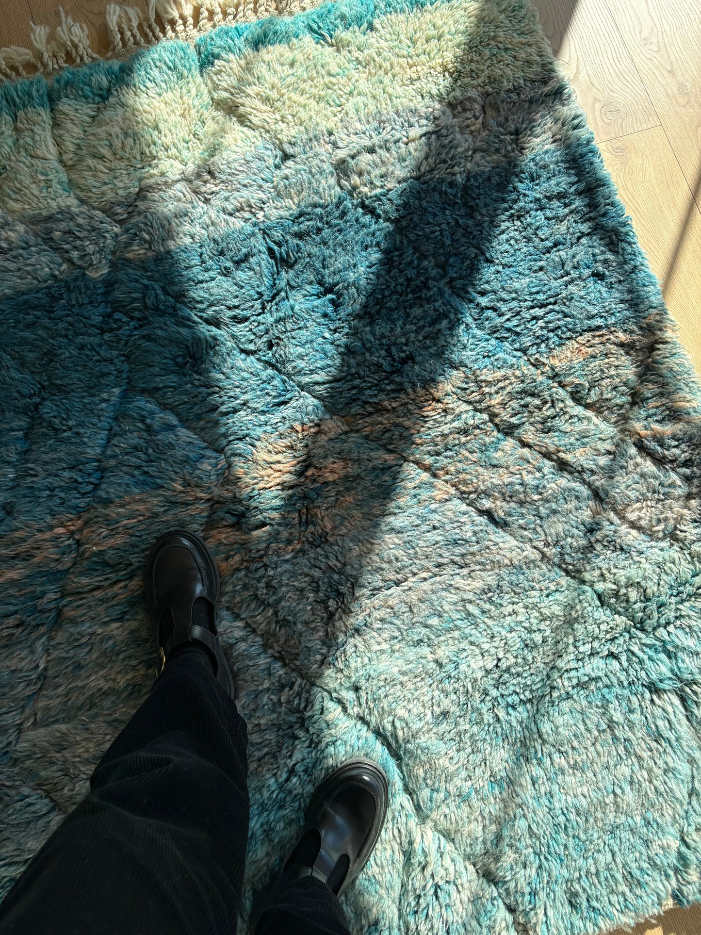 Beni Ouarain Marokkaans kleurrijk tapijt (853) 152x115cm - Schelp
