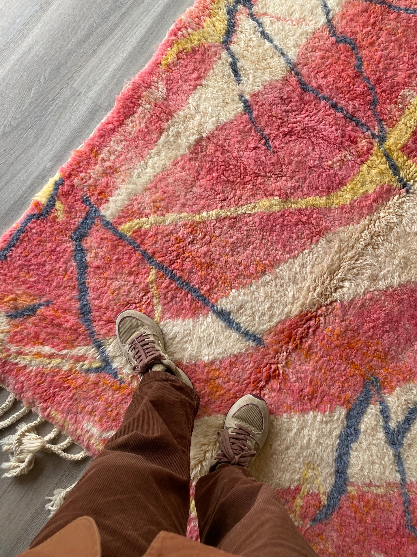 Beni Ouarain Moroccan Colorful Rug (385) 245x150cm - Pamplemousse