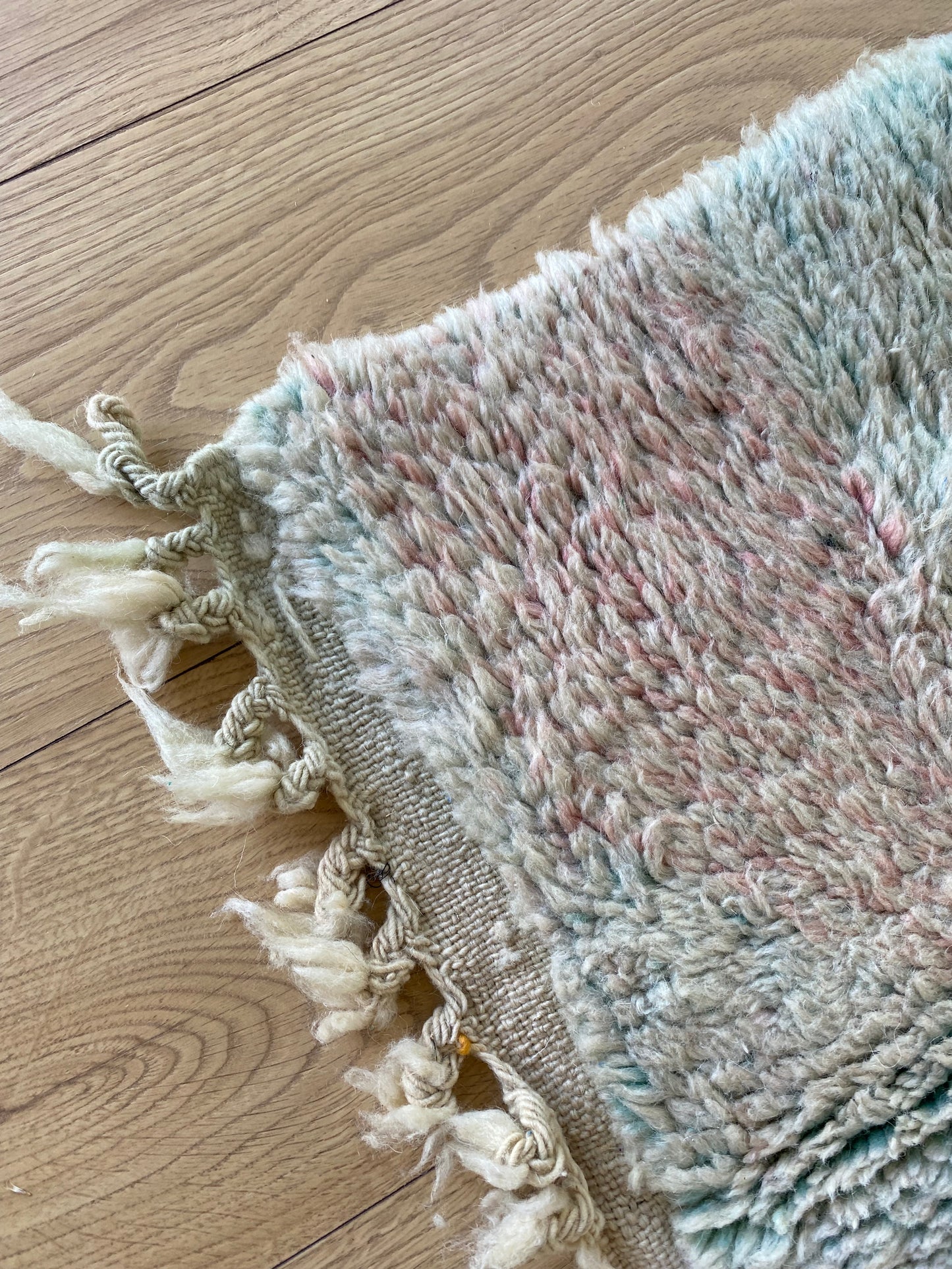Beni Ouarain Moroccan Colorful Rug (899) 248x148cm - Sage