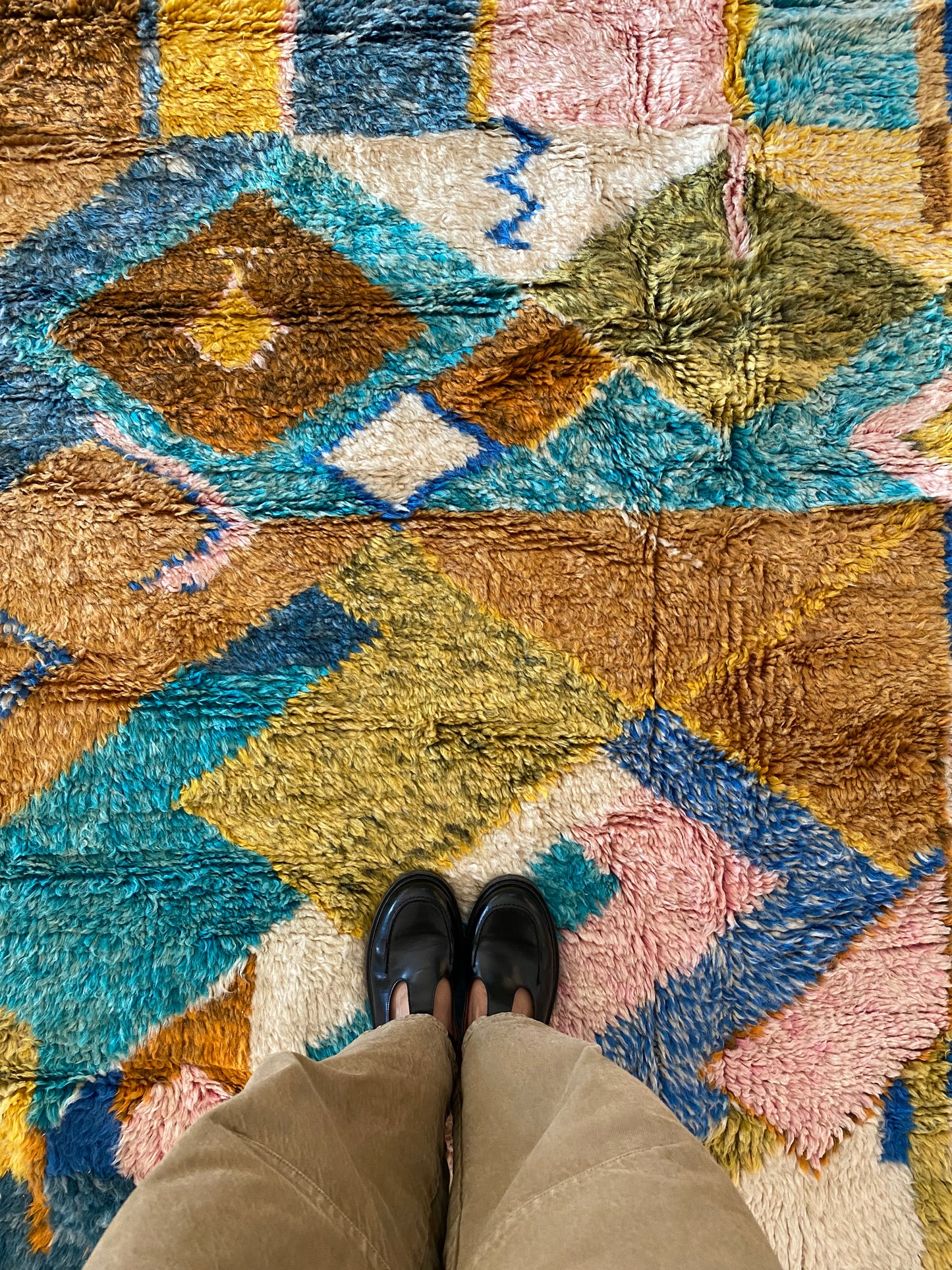 Tapis Beni Ouarain coloré (946) 307x190cm - Pop Art