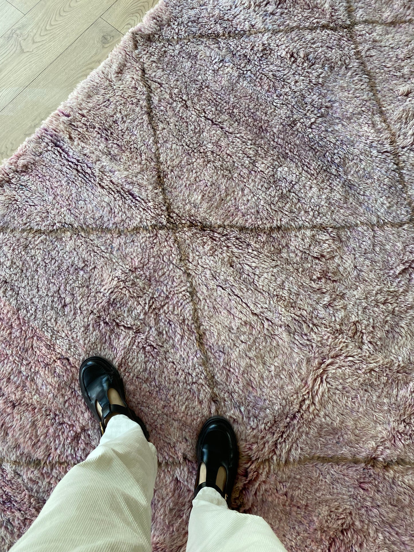 Beni Ouarain Moroccan Colorful Rug (910) 295x212cm - Purple heart