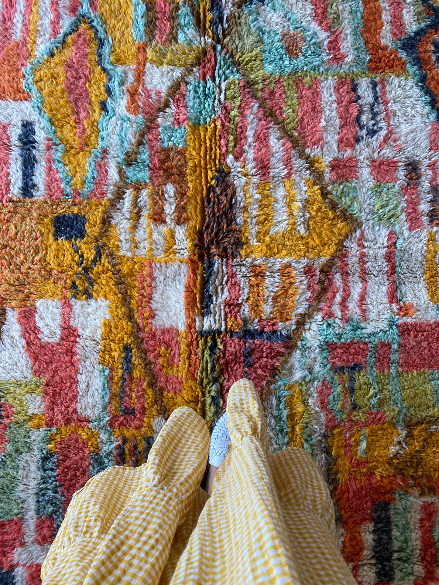 Beni Ouarain Moroccan Colorful Rug (356) 255x160 - Summer