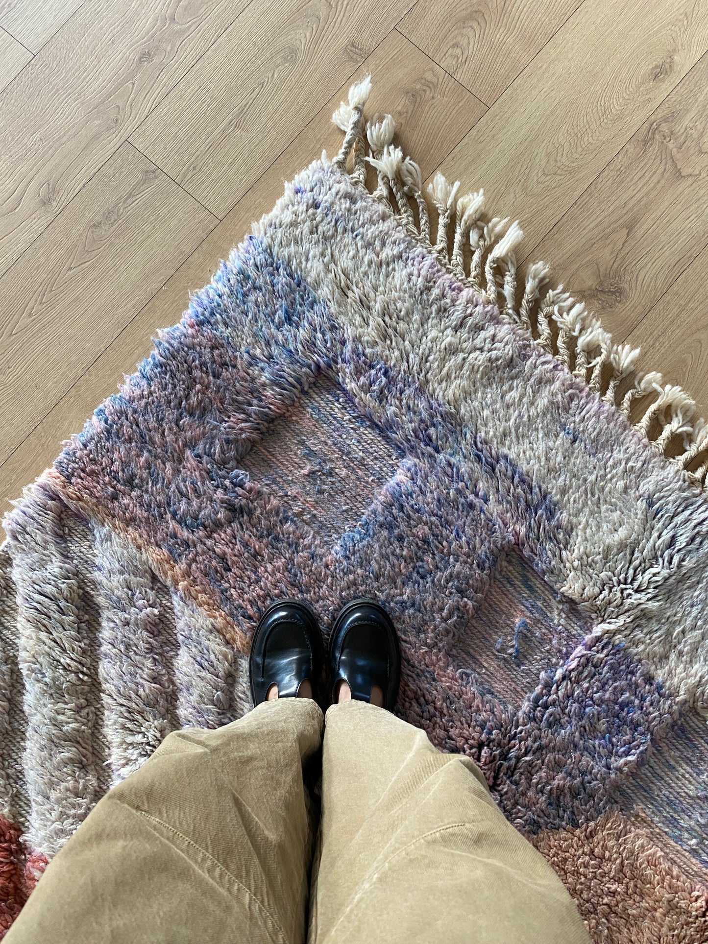 Tapis Beni Ouarain coloré (942) 240x155cm - Fae Garden