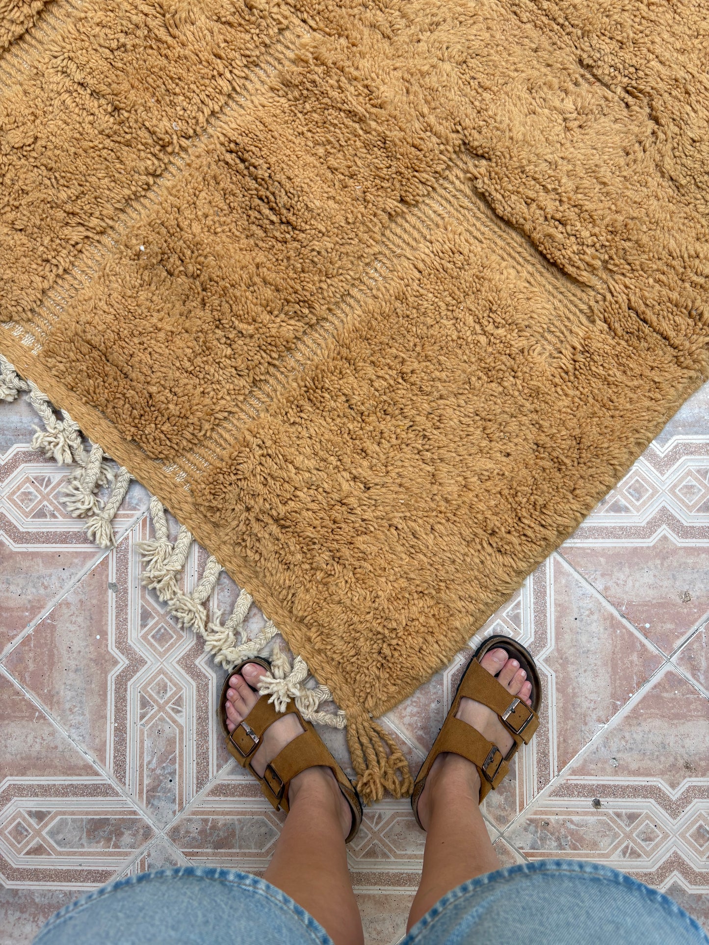 Beni Ouarain Moroccan Colorful Rug (967) 310x205 - Camel