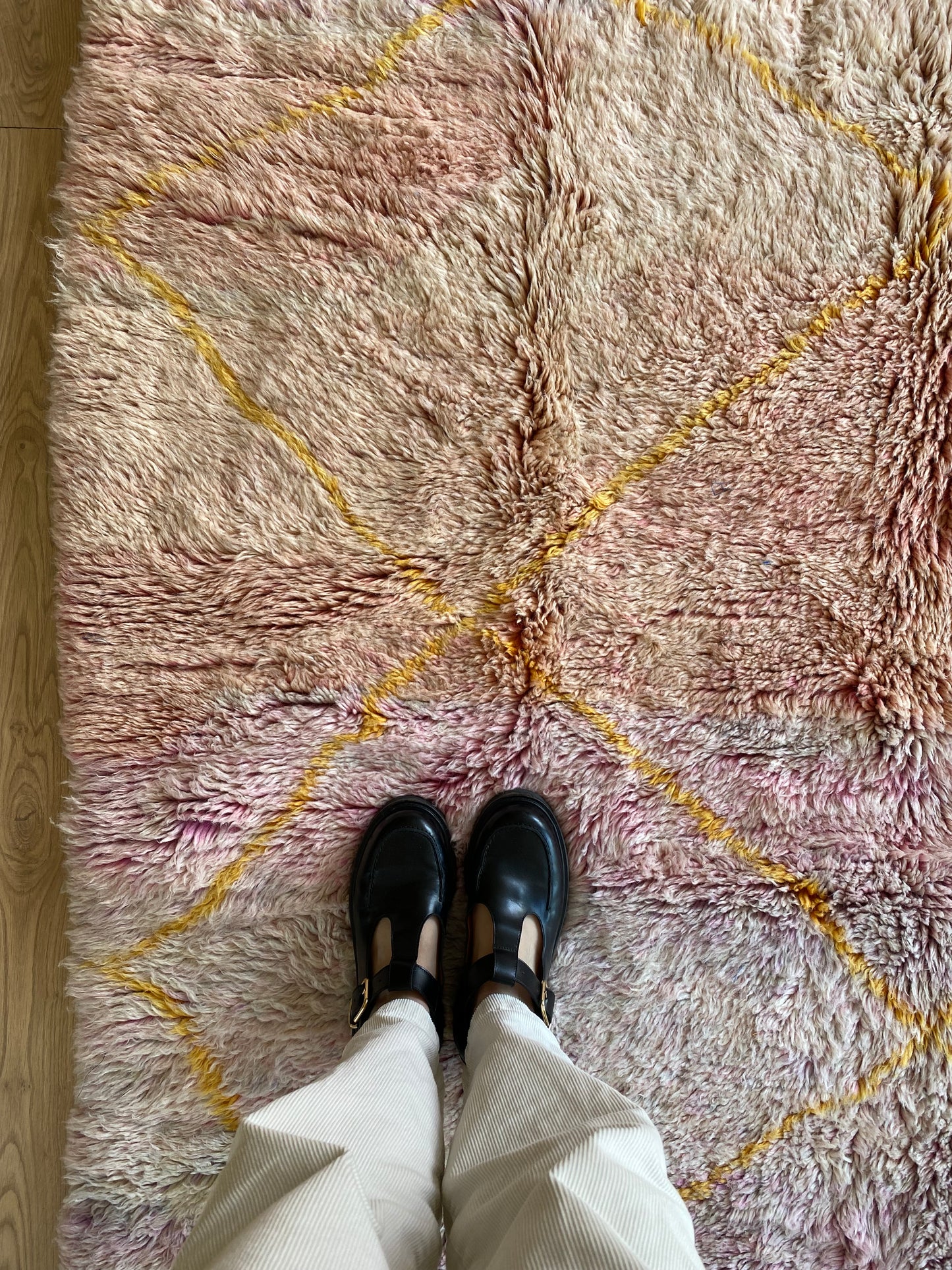 Beni Ouarain Moroccan Colorful Rug (895) 254x160cm - Lilac