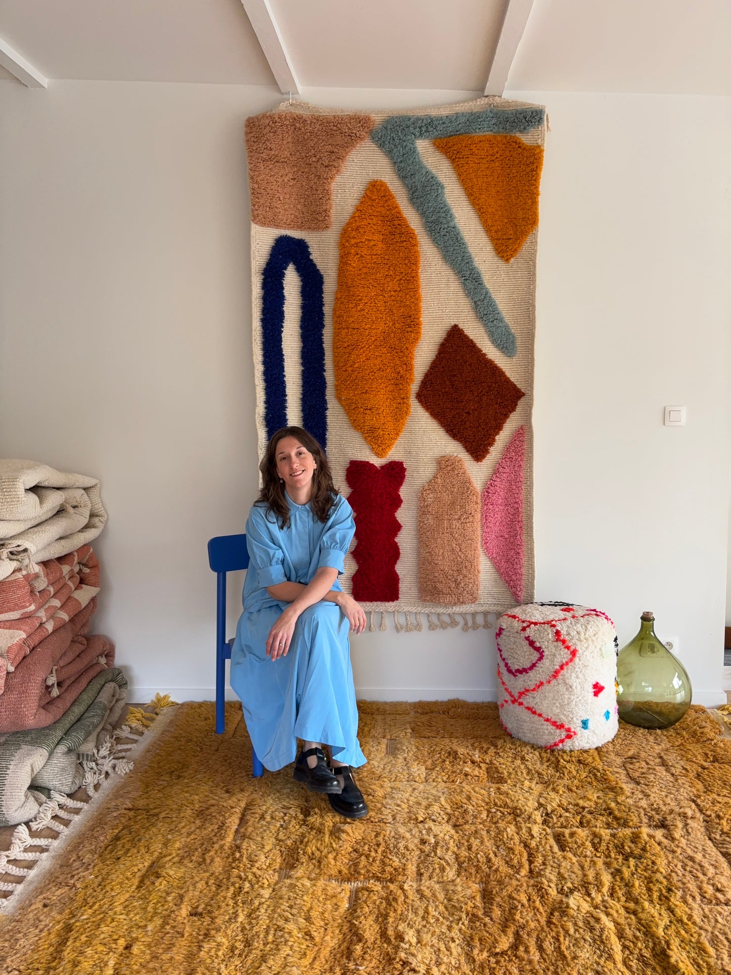 Tree of Colors Berber Wool Rug - made to order only (12)