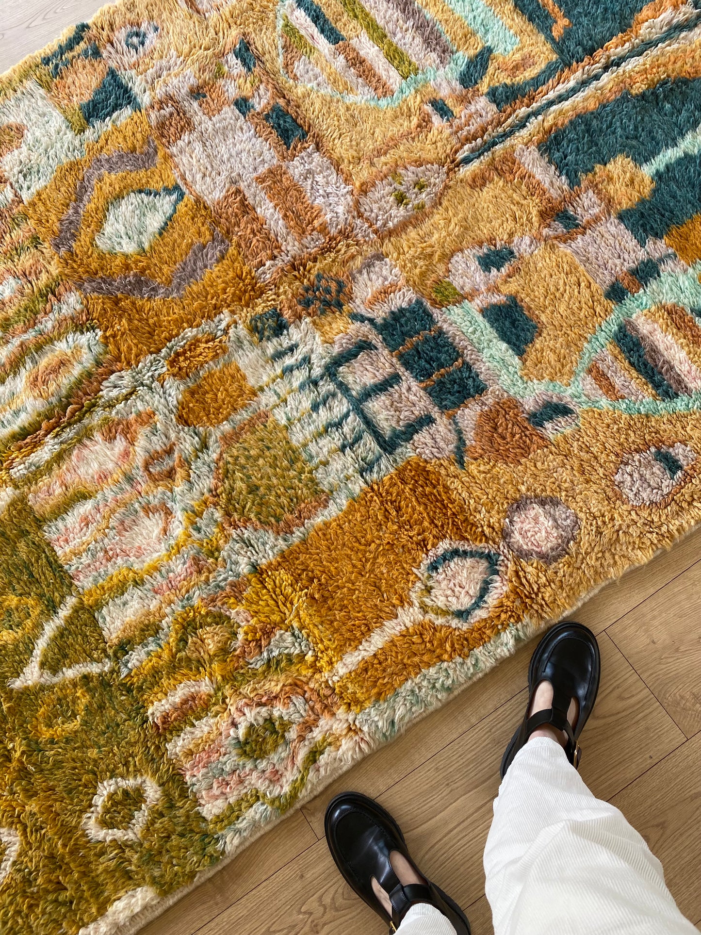 Beni Ouarain Moroccan Colorful Rug (893) 254x154cm - The Hague