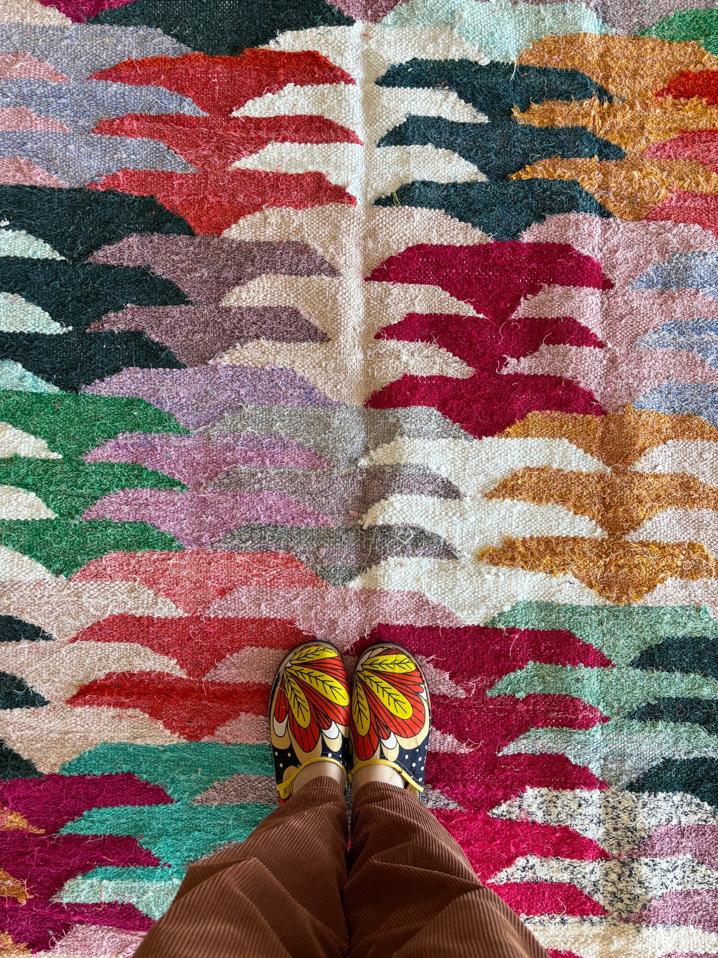 Moroccan Boucherouite Kilim Colorful Rug (913) 300x188cm - Evening on the terrasse