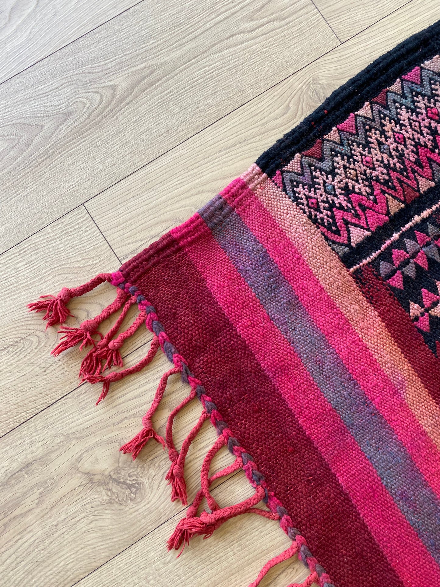 Vintage Berber Kilim-kleed (842) 382x167cm