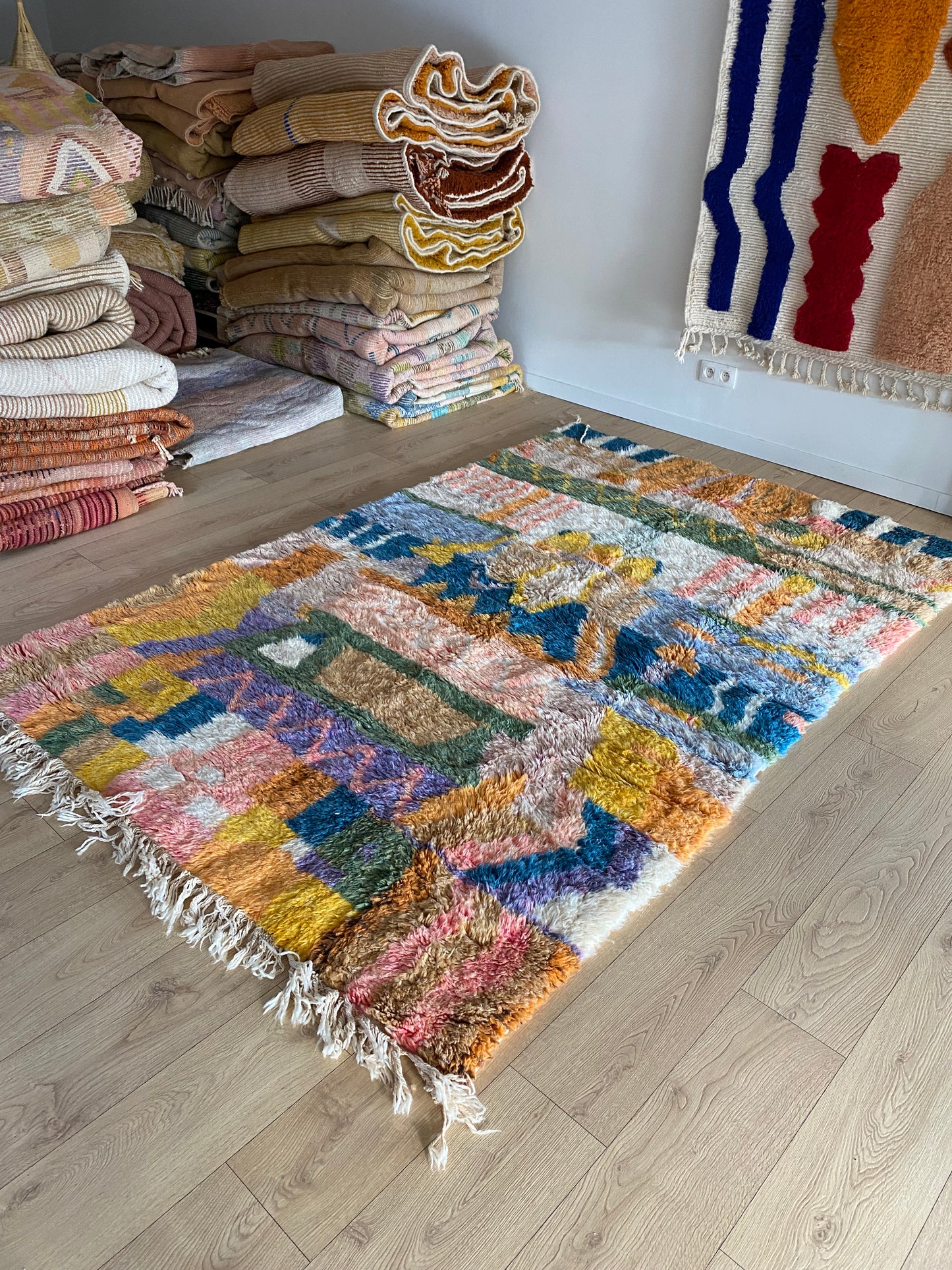 Tapis Beni Ouarain coloré (943) 250x164cm - Sicily