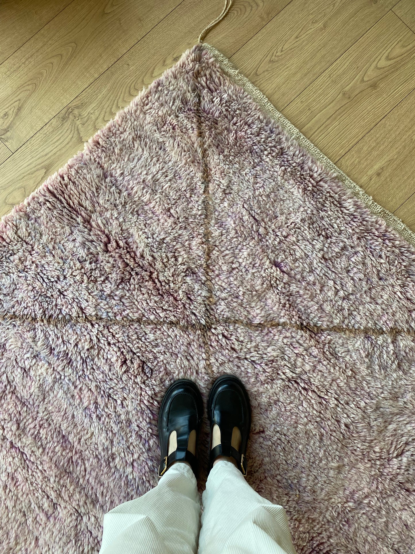 Beni Ouarain Moroccan Colorful Rug (910) 295x212cm - Purple heart