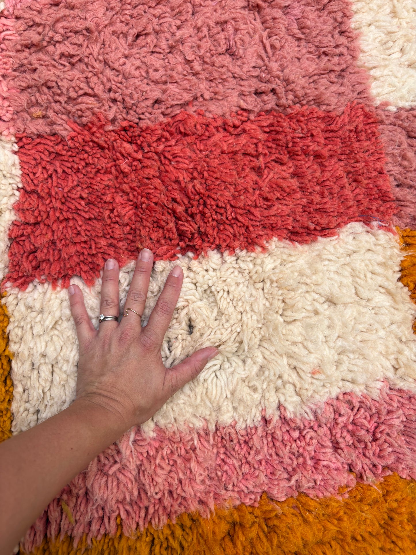 Beni Ouarain Moroccan Colorful Rug (971) 245x170 - Pink Swimming Pool