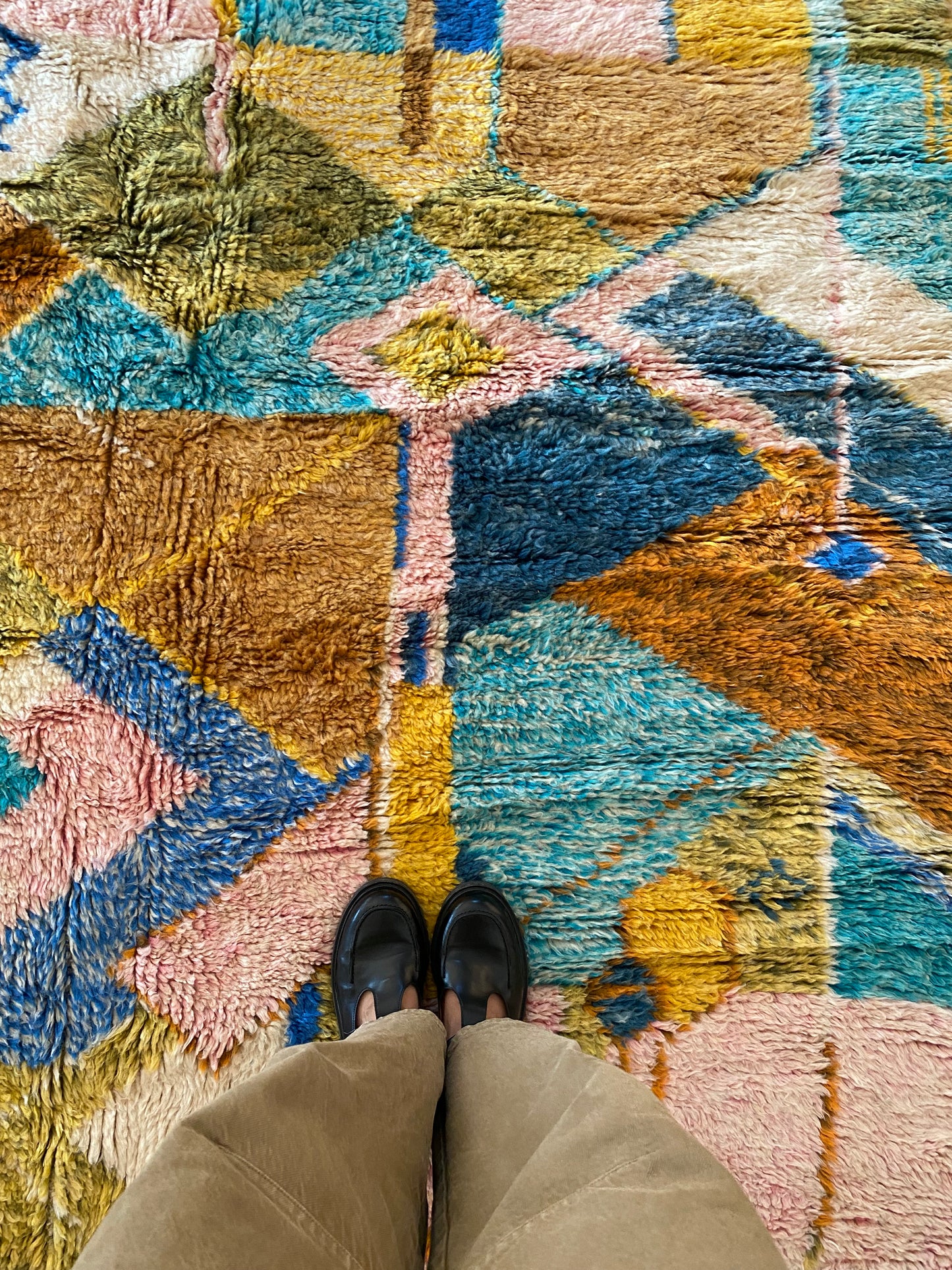 Tapis Beni Ouarain coloré (946) 307x190cm - Pop Art