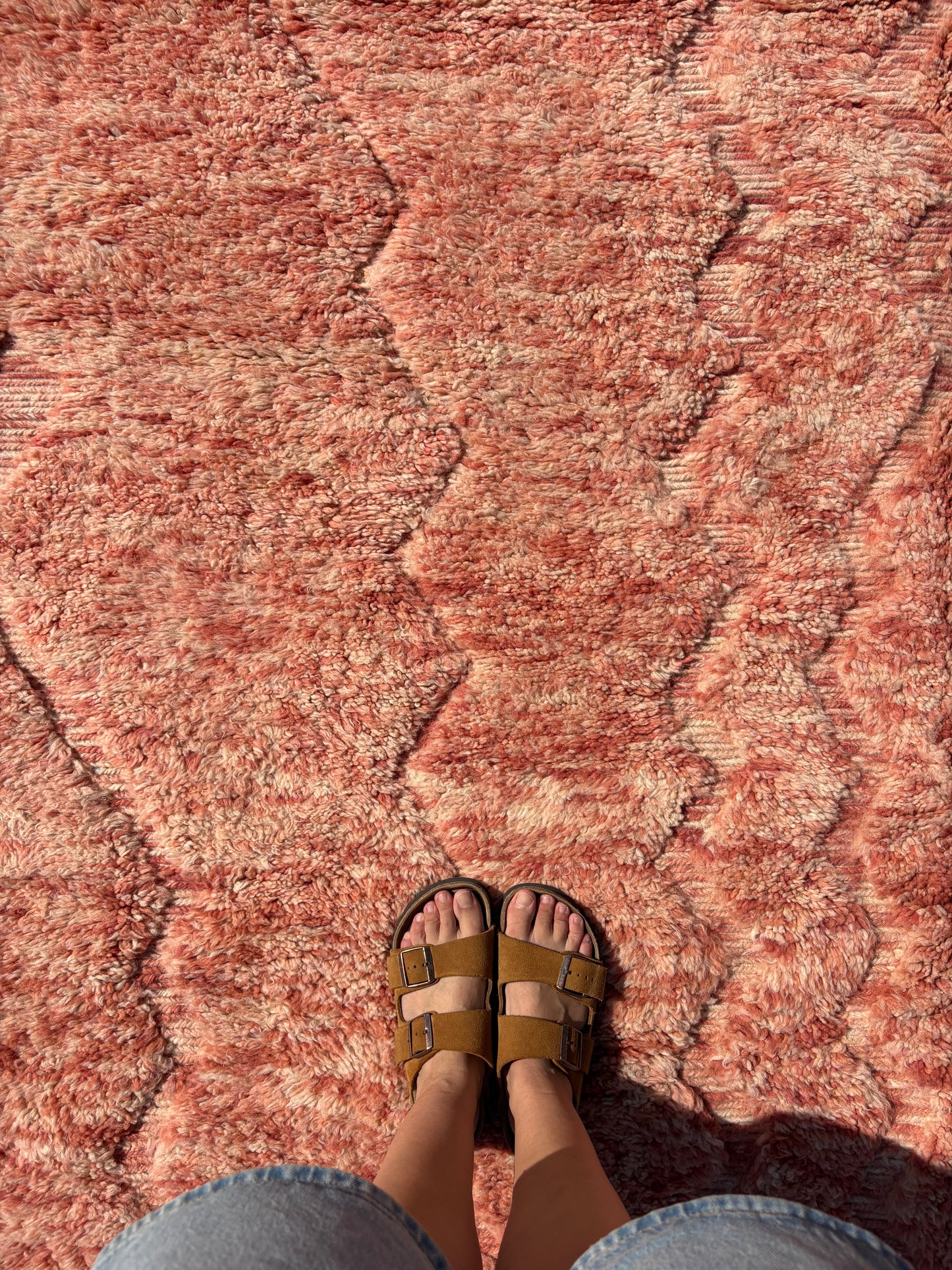 Beni Ouarain Moroccan Colorful Rug (974) 343x260 - Pink Lake