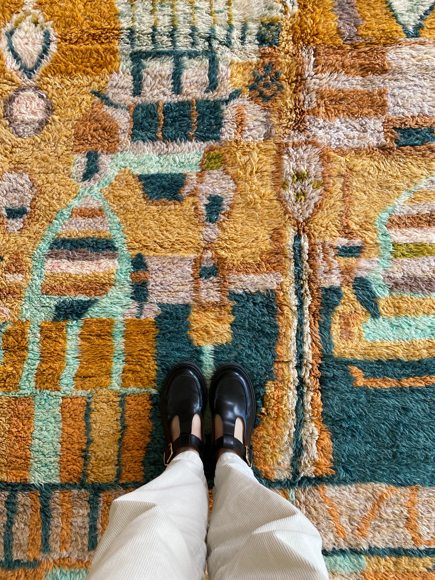 Beni Ouarain Moroccan Colorful Rug (893) 254x154cm - The Hague
