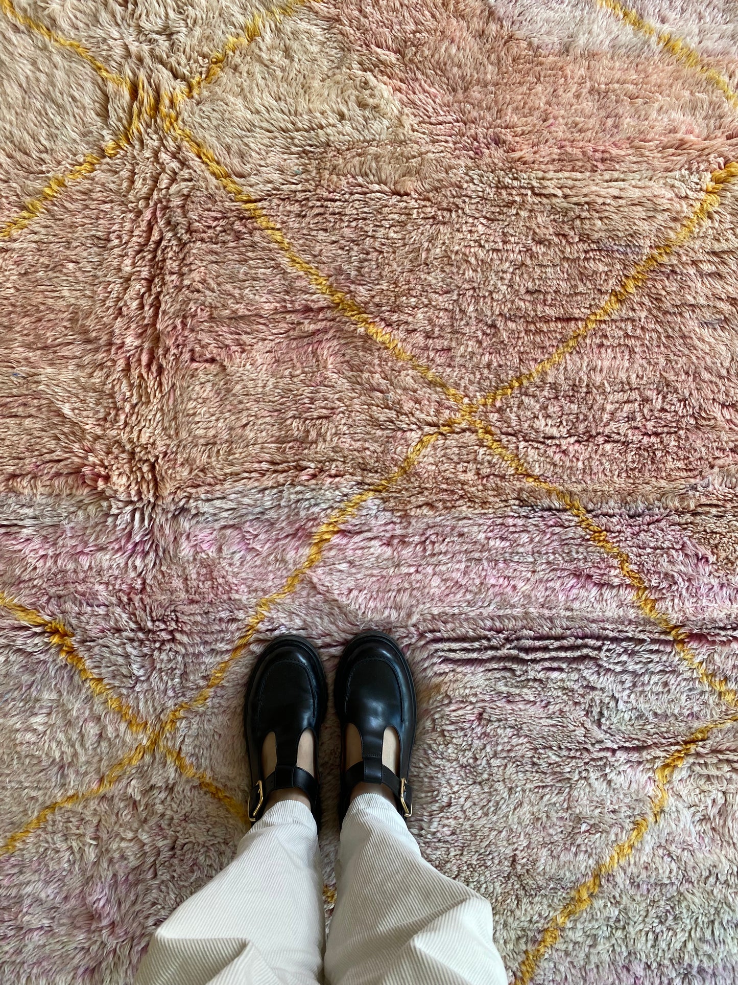 Beni Ouarain Moroccan Colorful Rug (895) 254x160cm - Lilac