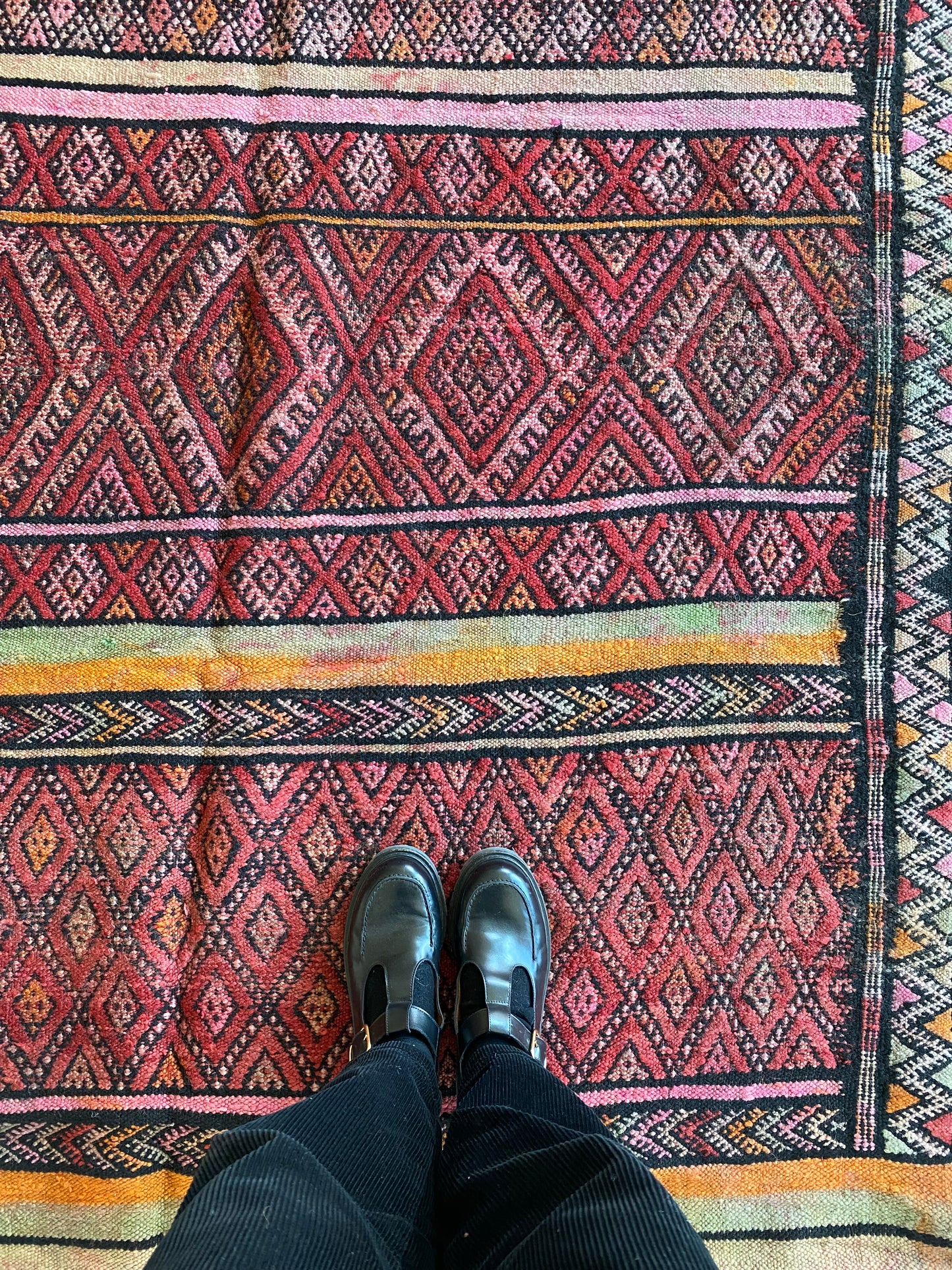 Vintage Berber Kilim-kleed (843) 393x168cm