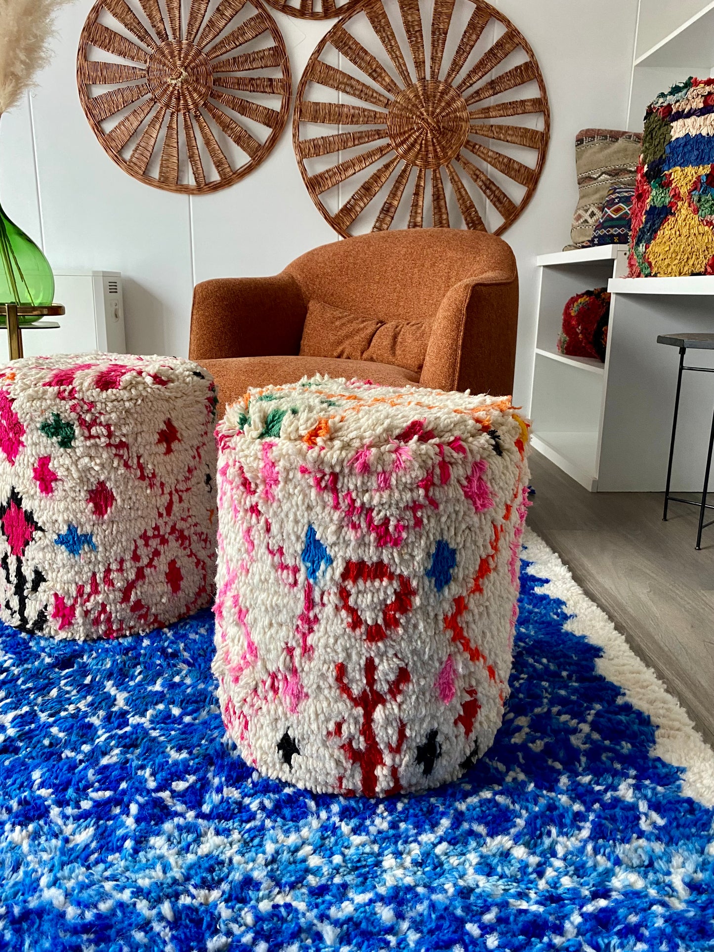 White Berber Pouf (2)