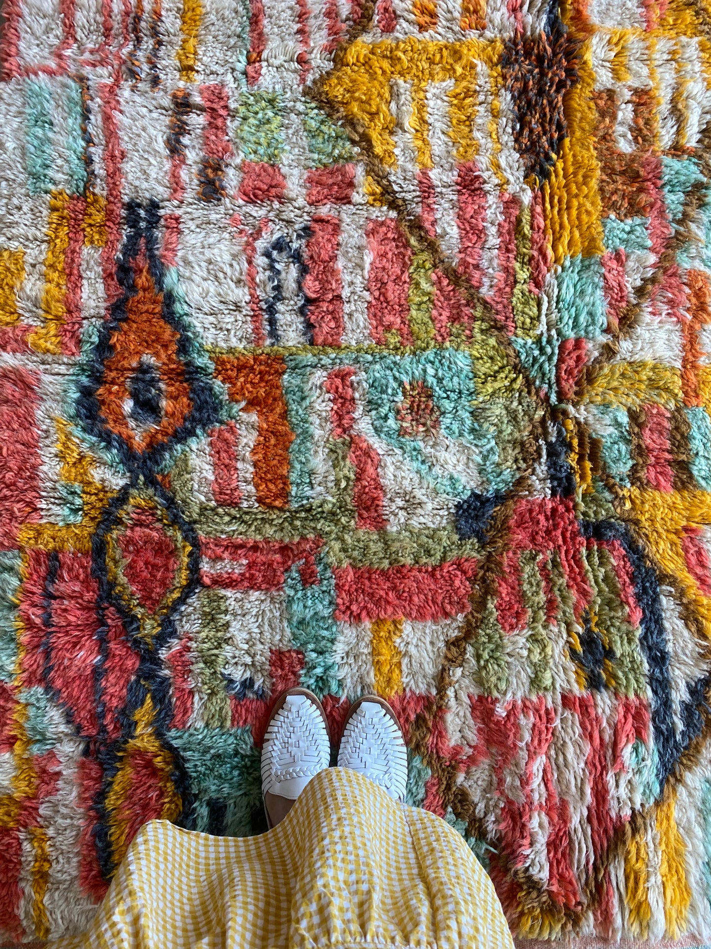 Beni Ouarain Moroccan Colorful Rug (356) 255x160 - Summer