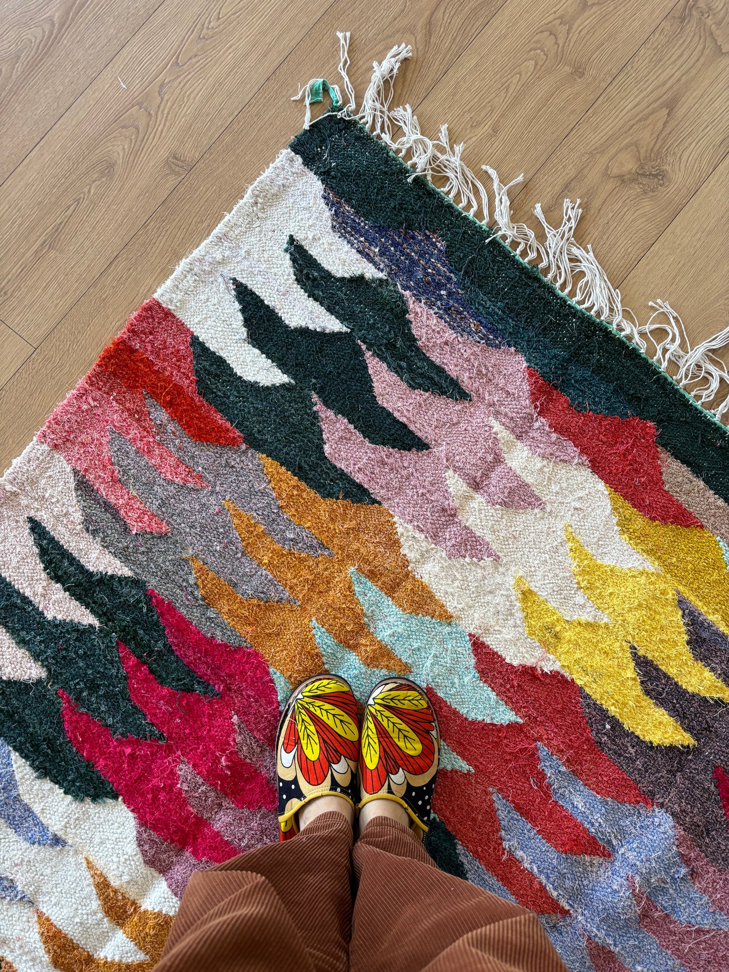 Moroccan Boucherouite Kilim Colorful Rug (913) 300x188cm - Evening on the terrasse