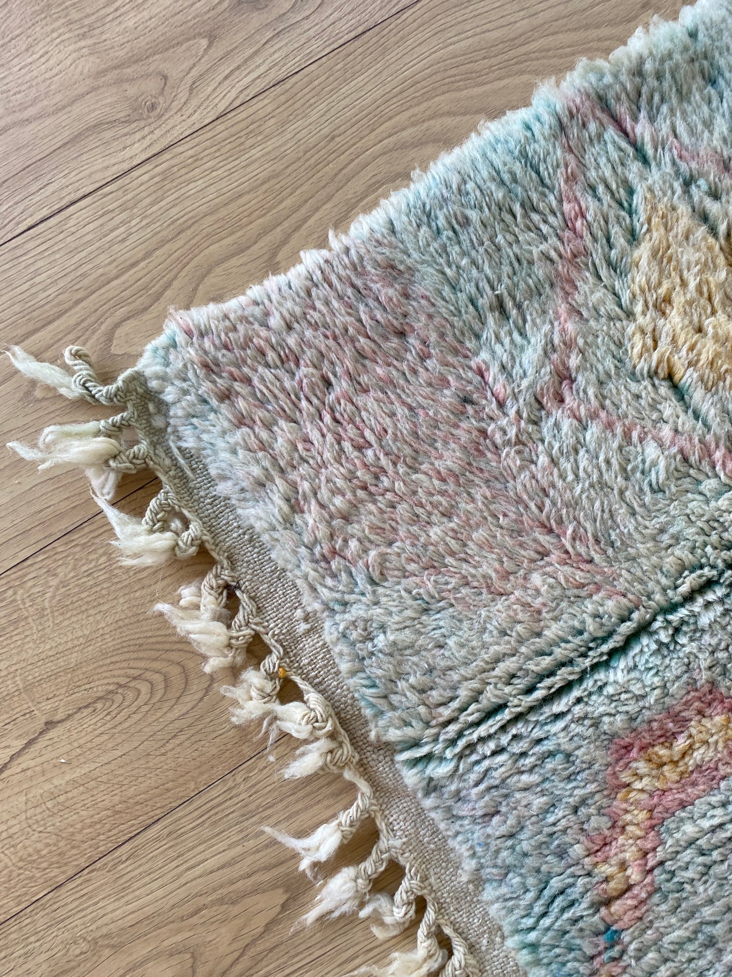 Beni Ouarain Moroccan Colorful Rug (899) 248x148cm - Sage