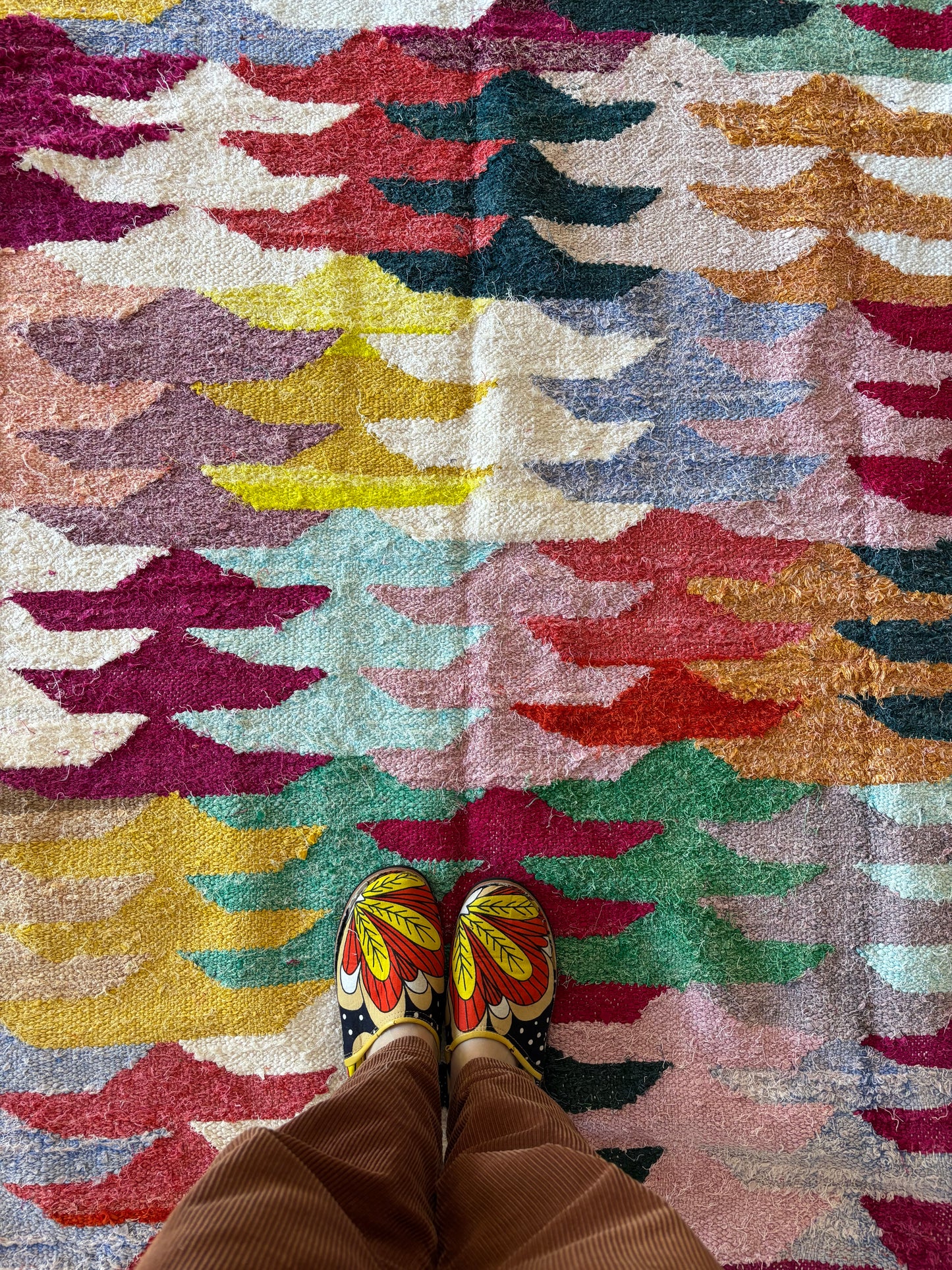 Moroccan Boucherouite Kilim Colorful Rug (913) 300x188cm - Evening on the terrasse