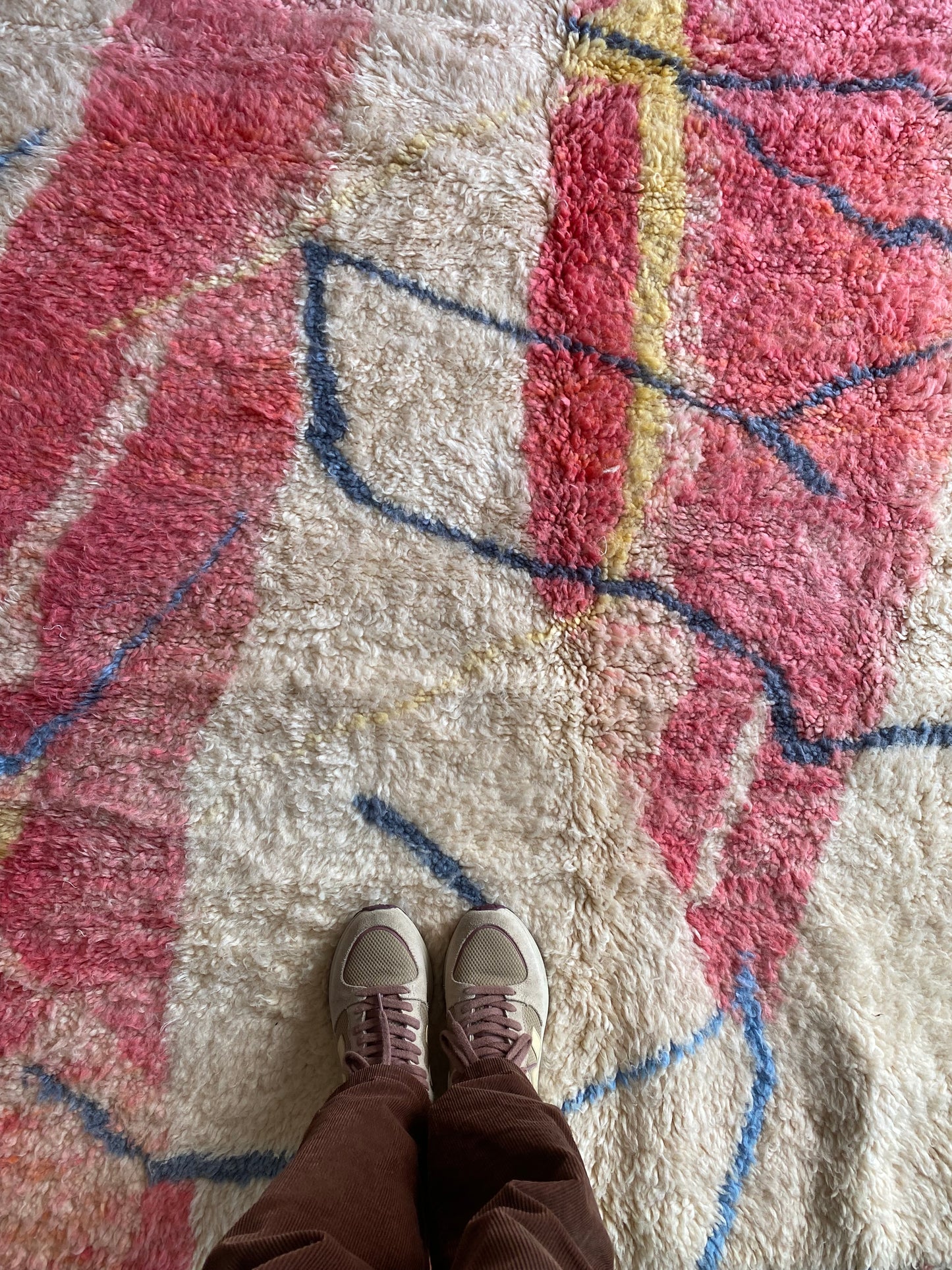 Beni Ouarain Moroccan Colorful Rug (385) 245x150cm - Pamplemousse