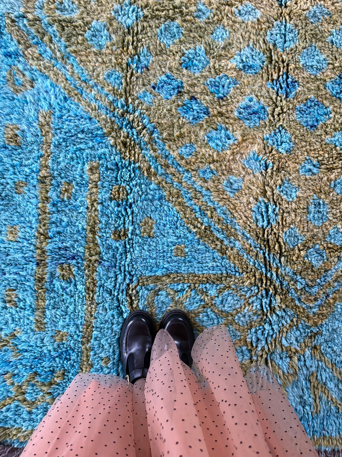 Beni Ouarain Moroccan Colorful Rug (771) 271x165cm - Peacock