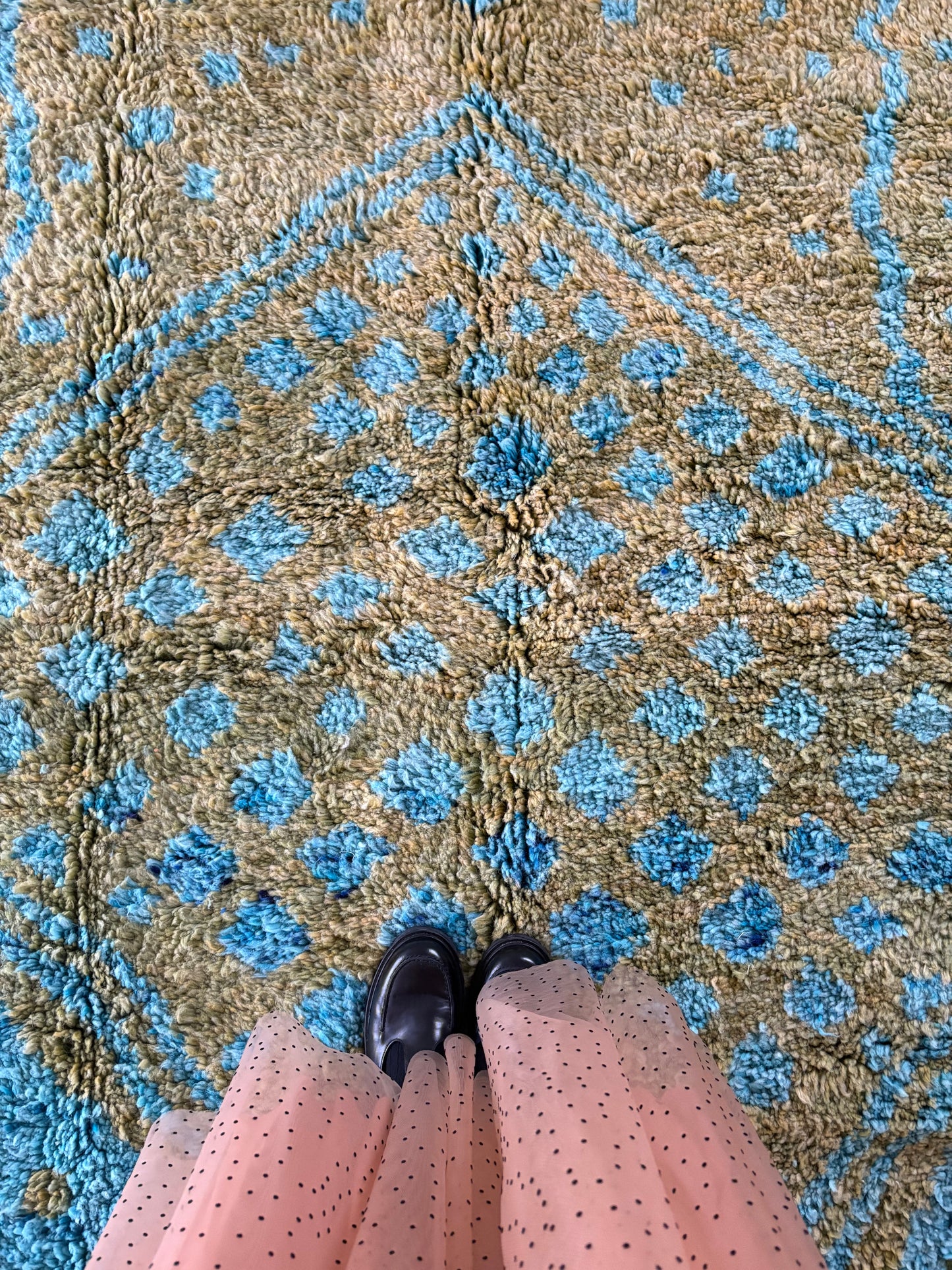 Beni Ouarain Moroccan Colorful Rug (771) 271x165cm - Peacock
