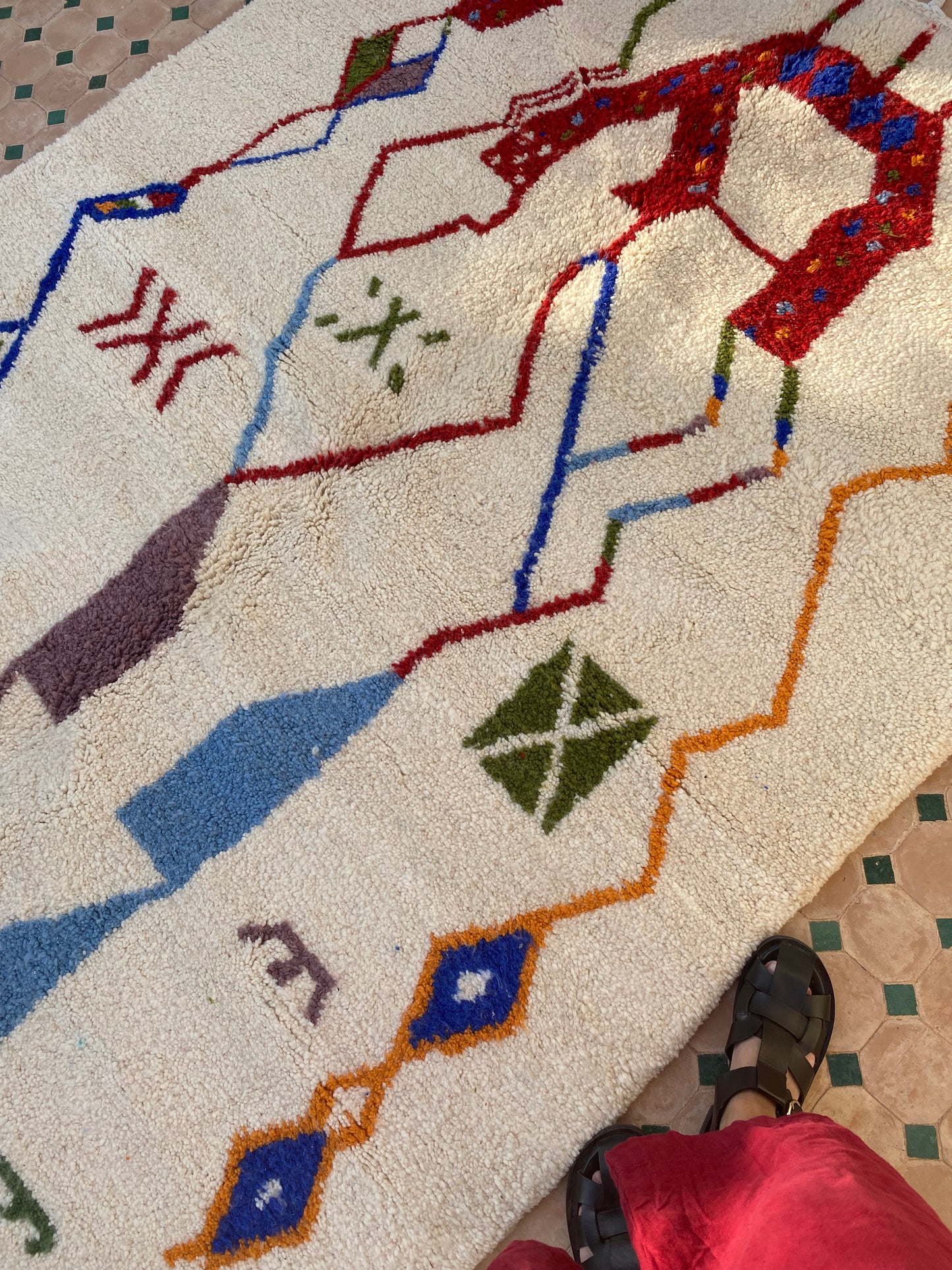 White Berber Wool Rug (374) 255x150cm