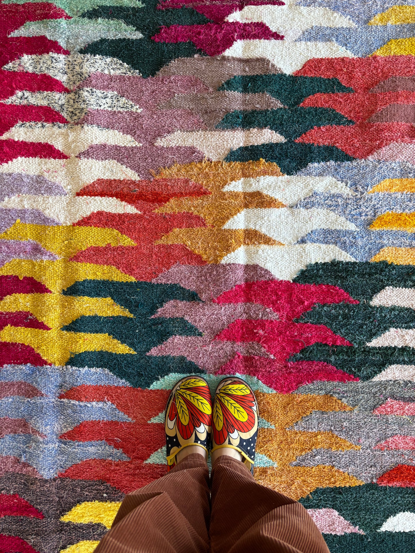 Moroccan Boucherouite Kilim Colorful Rug (913) 300x188cm - Evening on the terrasse