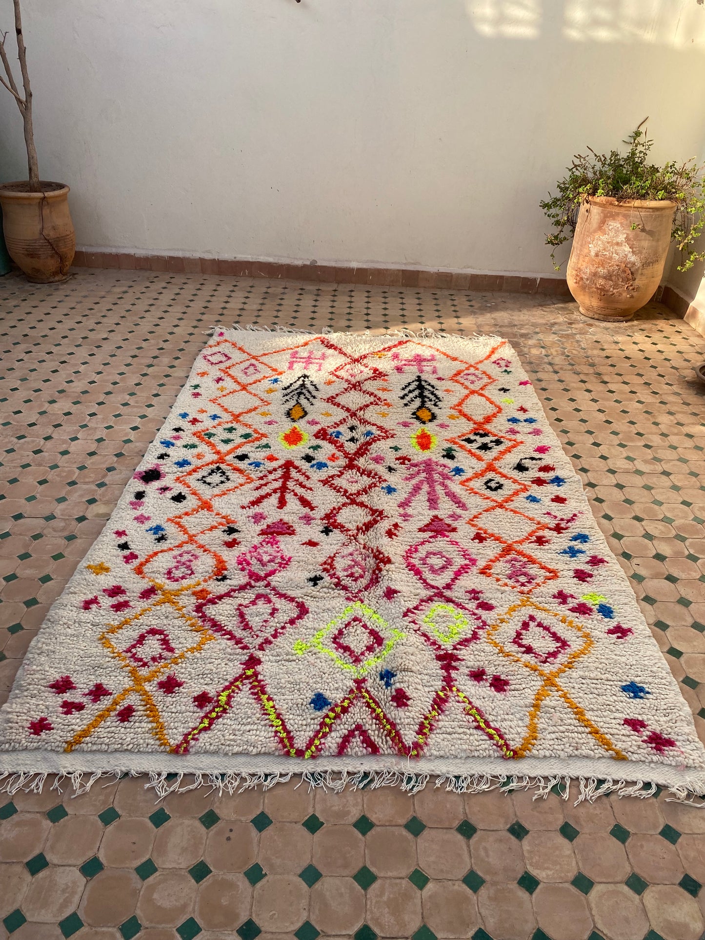 White Berber Wool Rug (371) 255x150cm