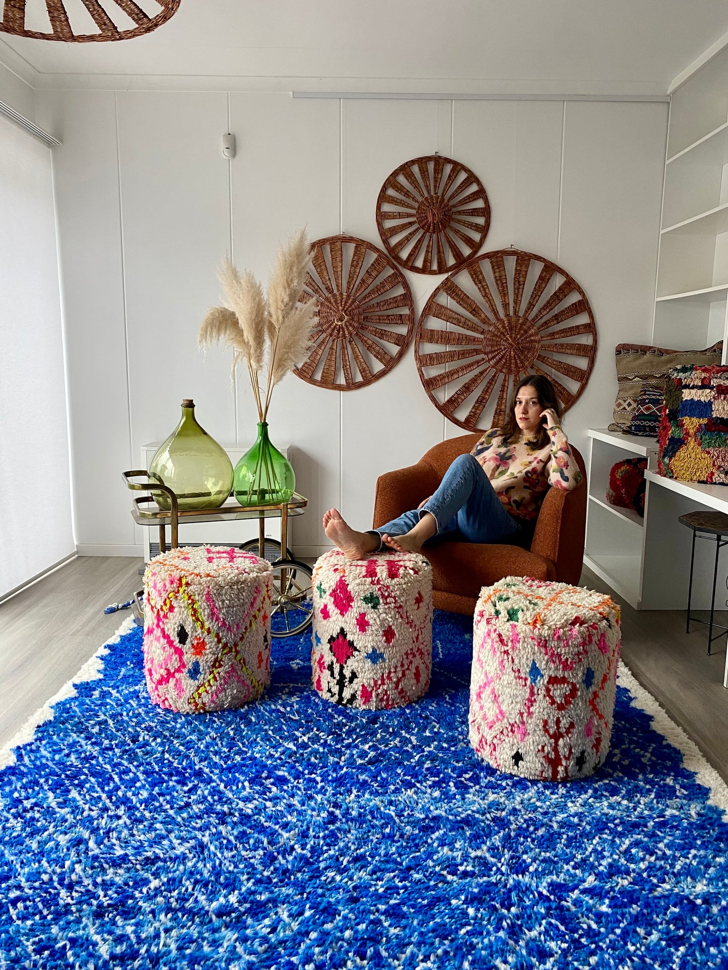 White Berber Pouf (2)