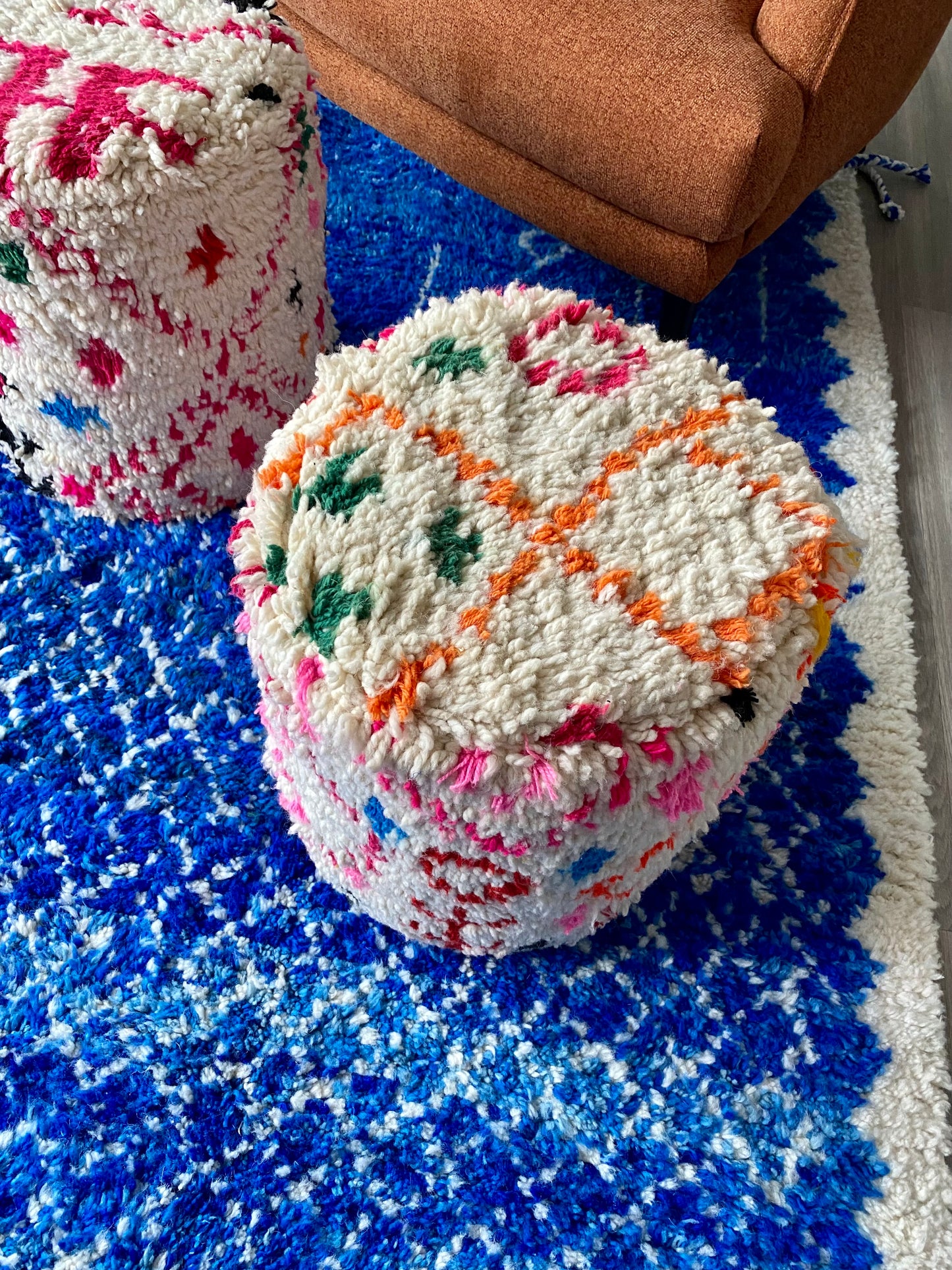 White Berber Pouf (2)