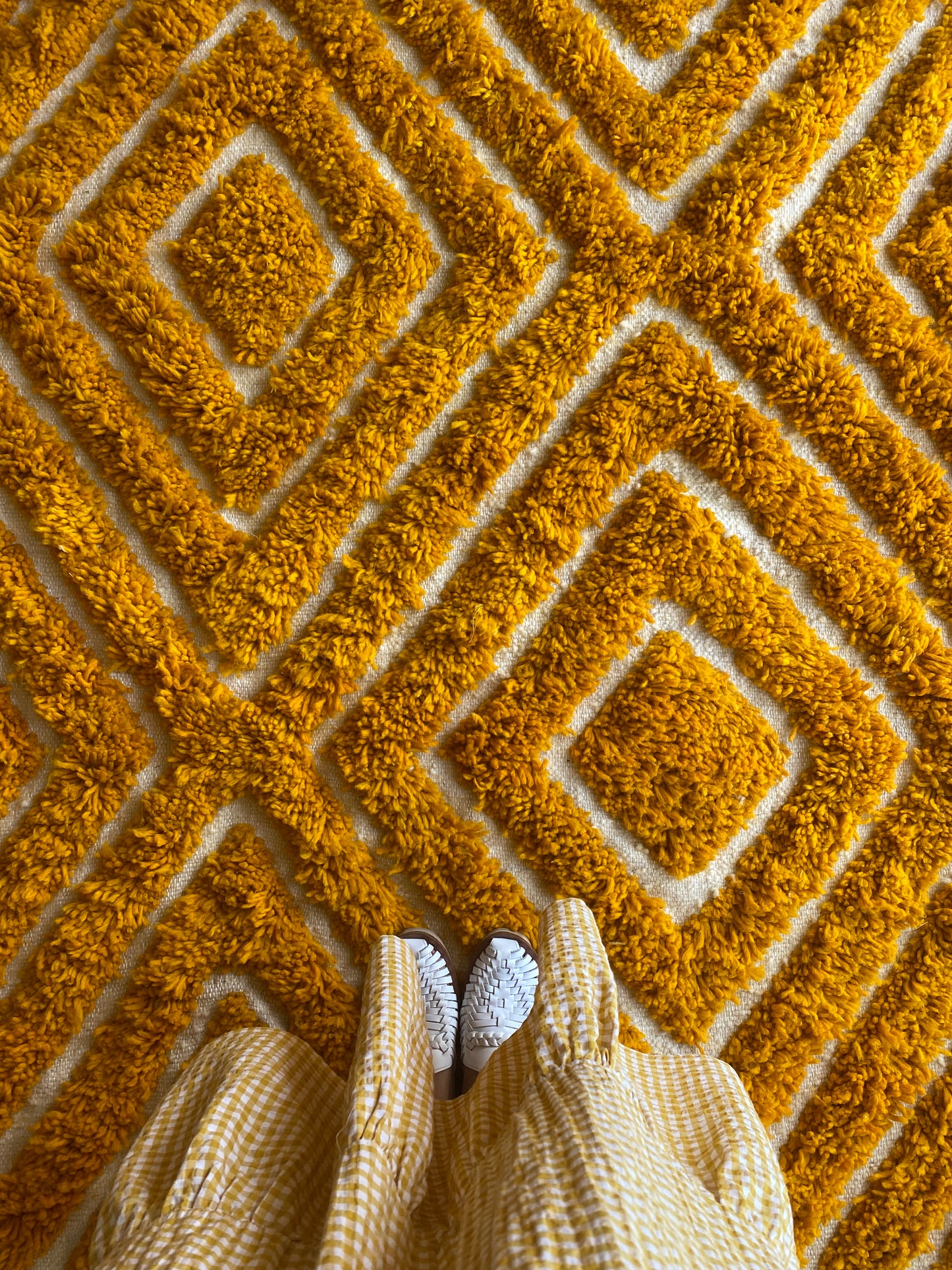Beni Ouarain Moroccan Ochre Rug (358) 210x160cm