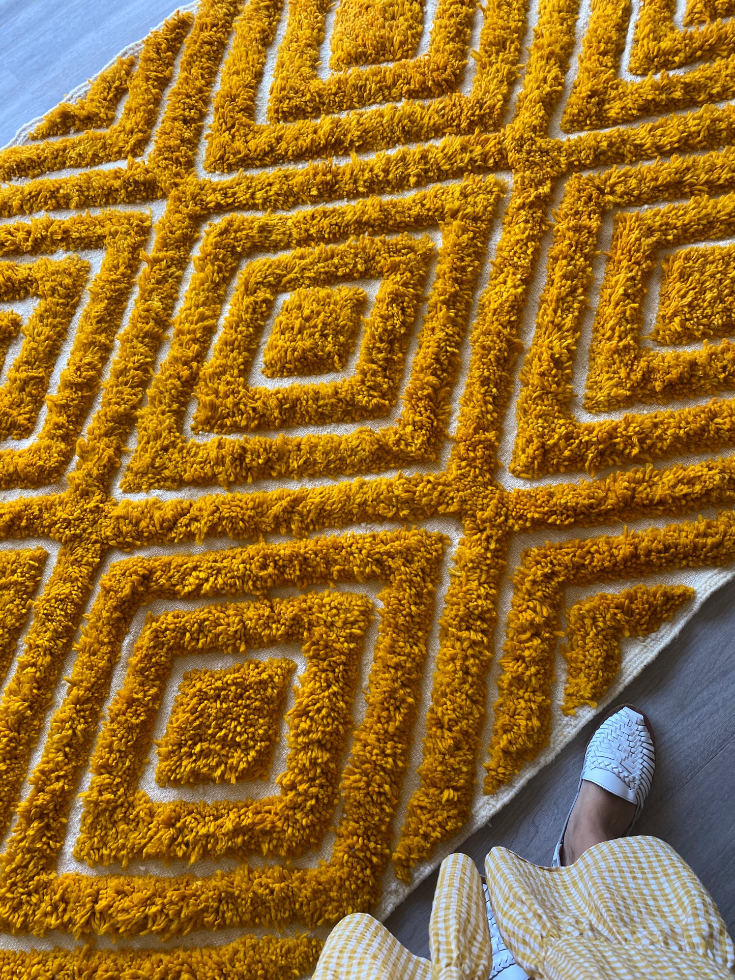 Beni Ouarain Moroccan Ochre Rug (358) 210x160cm