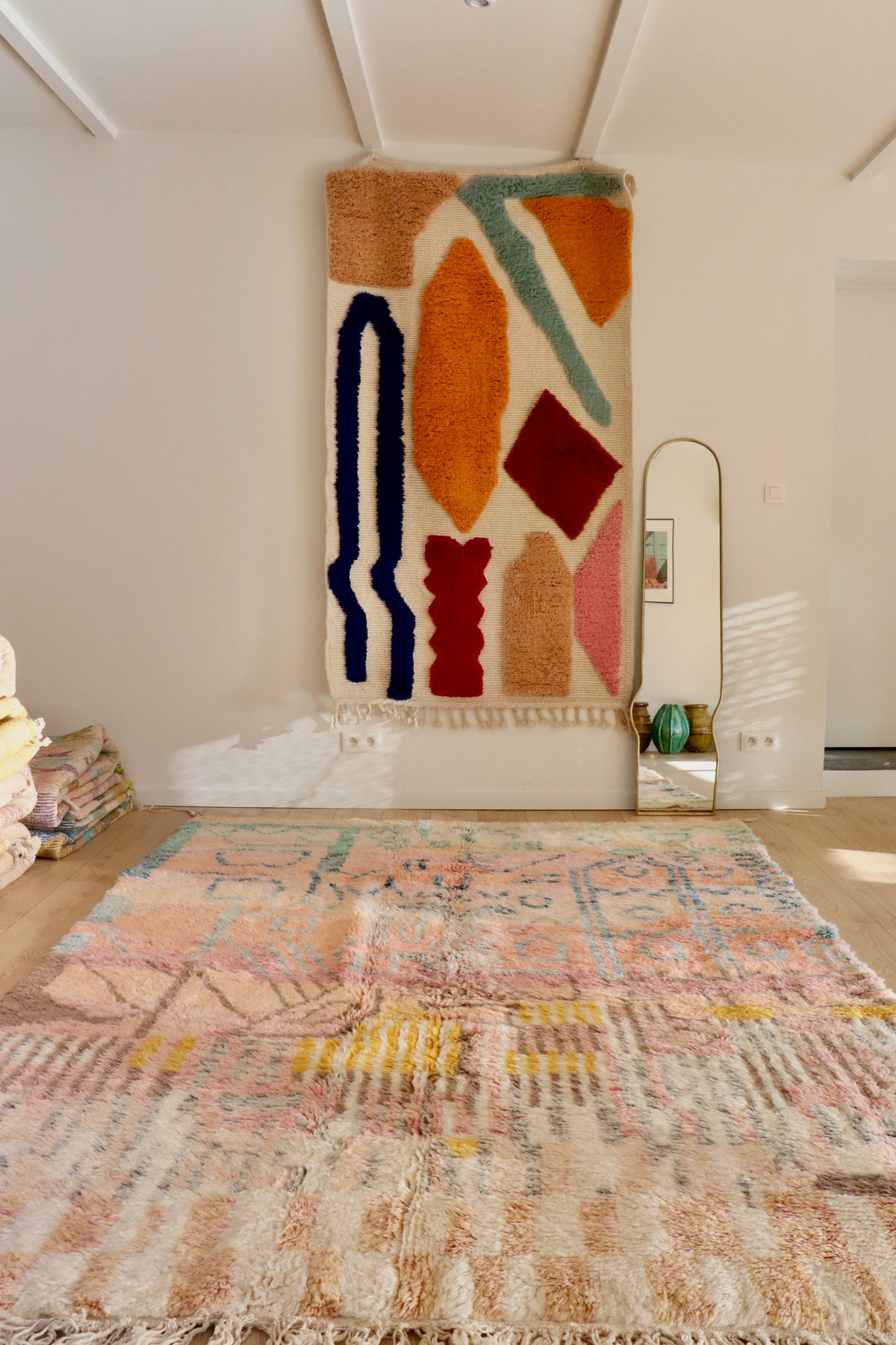 Tapis Beni Ouarain coloré (948) 282x210cm - Honeymoon in Paradise