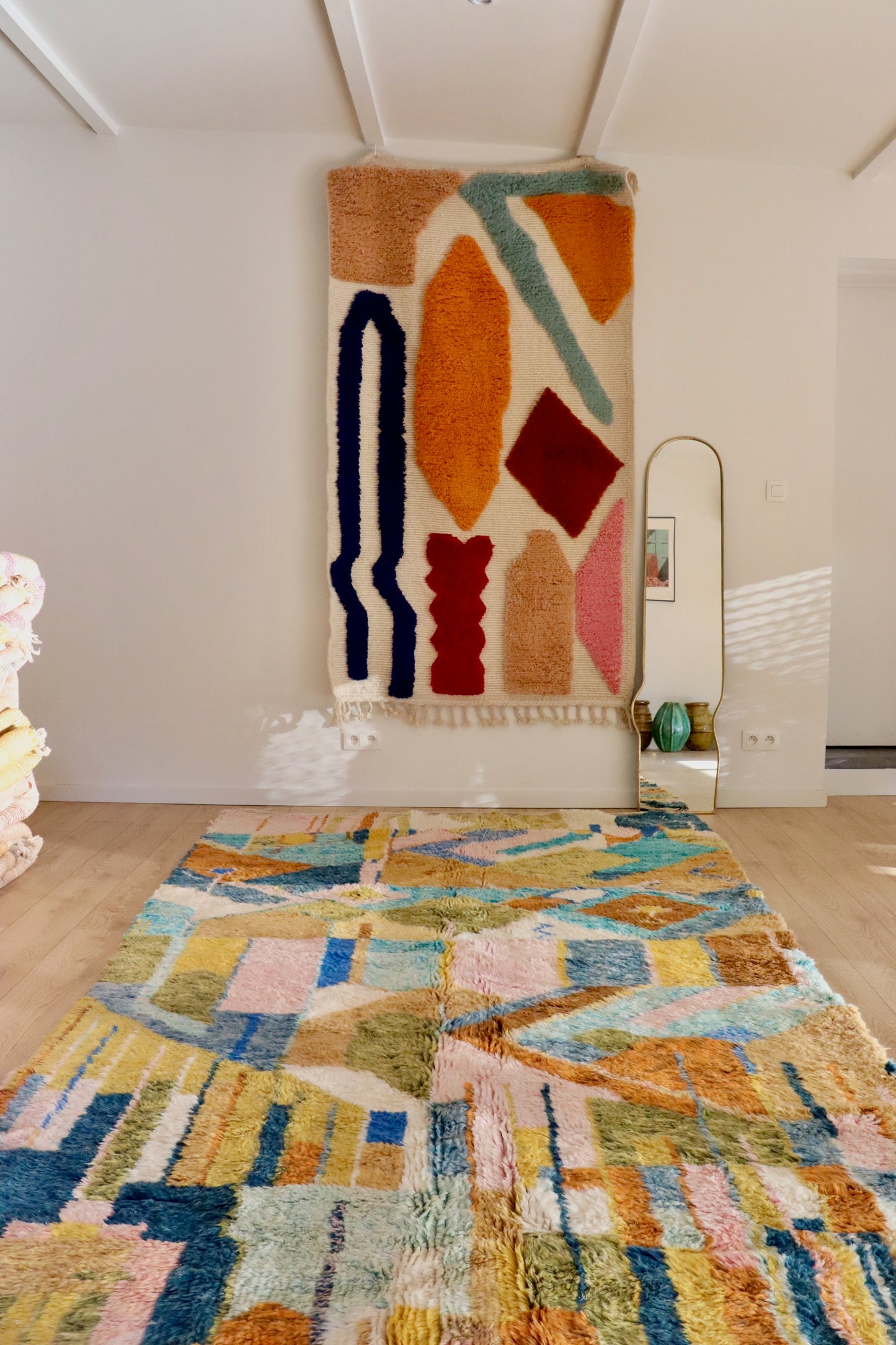 Tapis Beni Ouarain coloré (946) 307x190cm - Pop Art