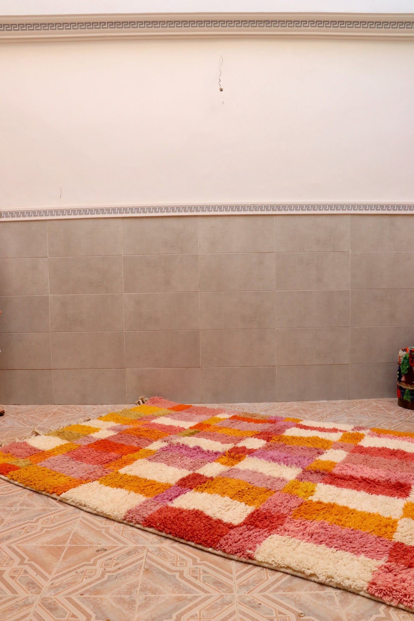Beni Ouarain Moroccan Colorful Rug (971) 245x170 - Pink Swimming Pool
